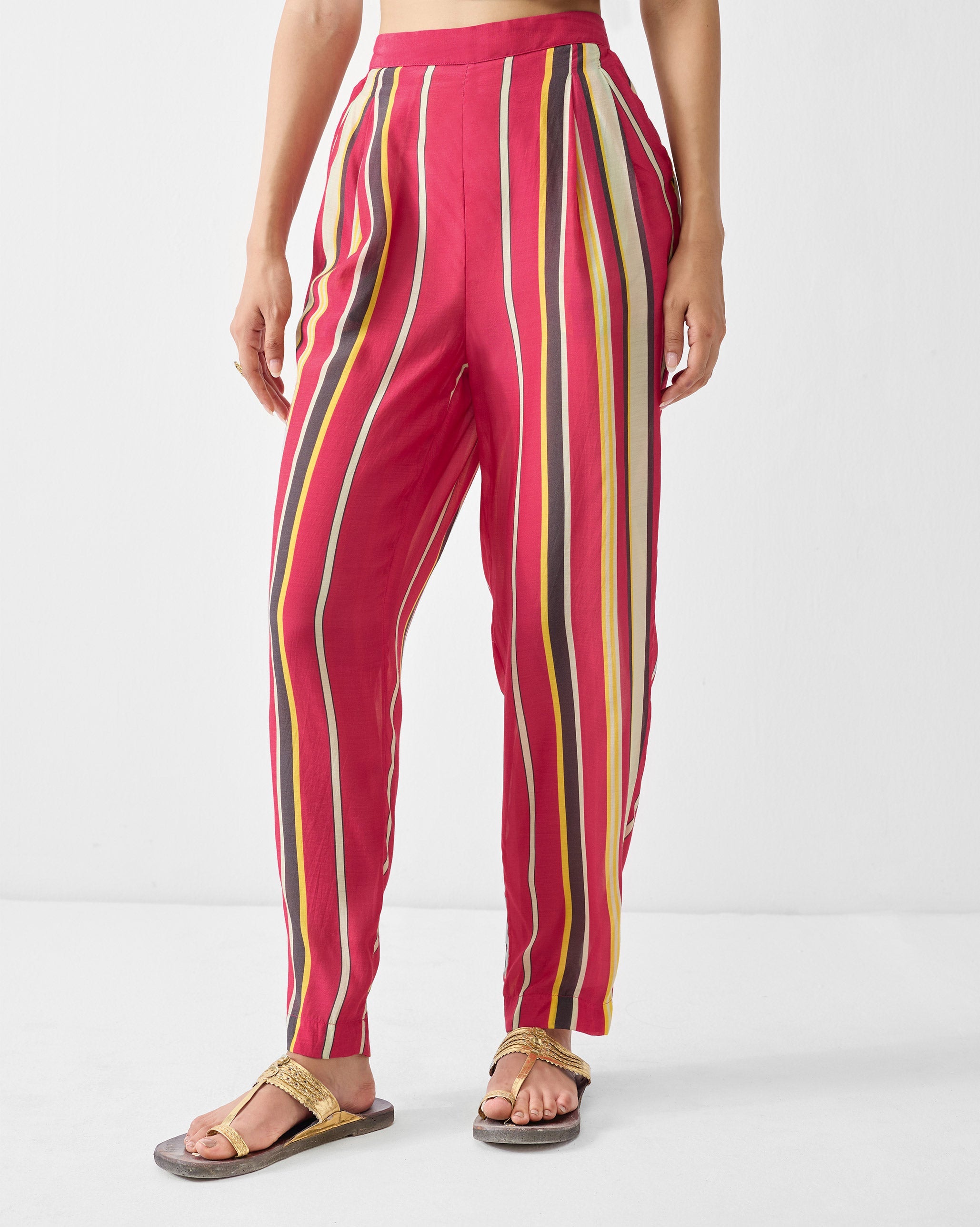Narrow Pants - Multicolor Print