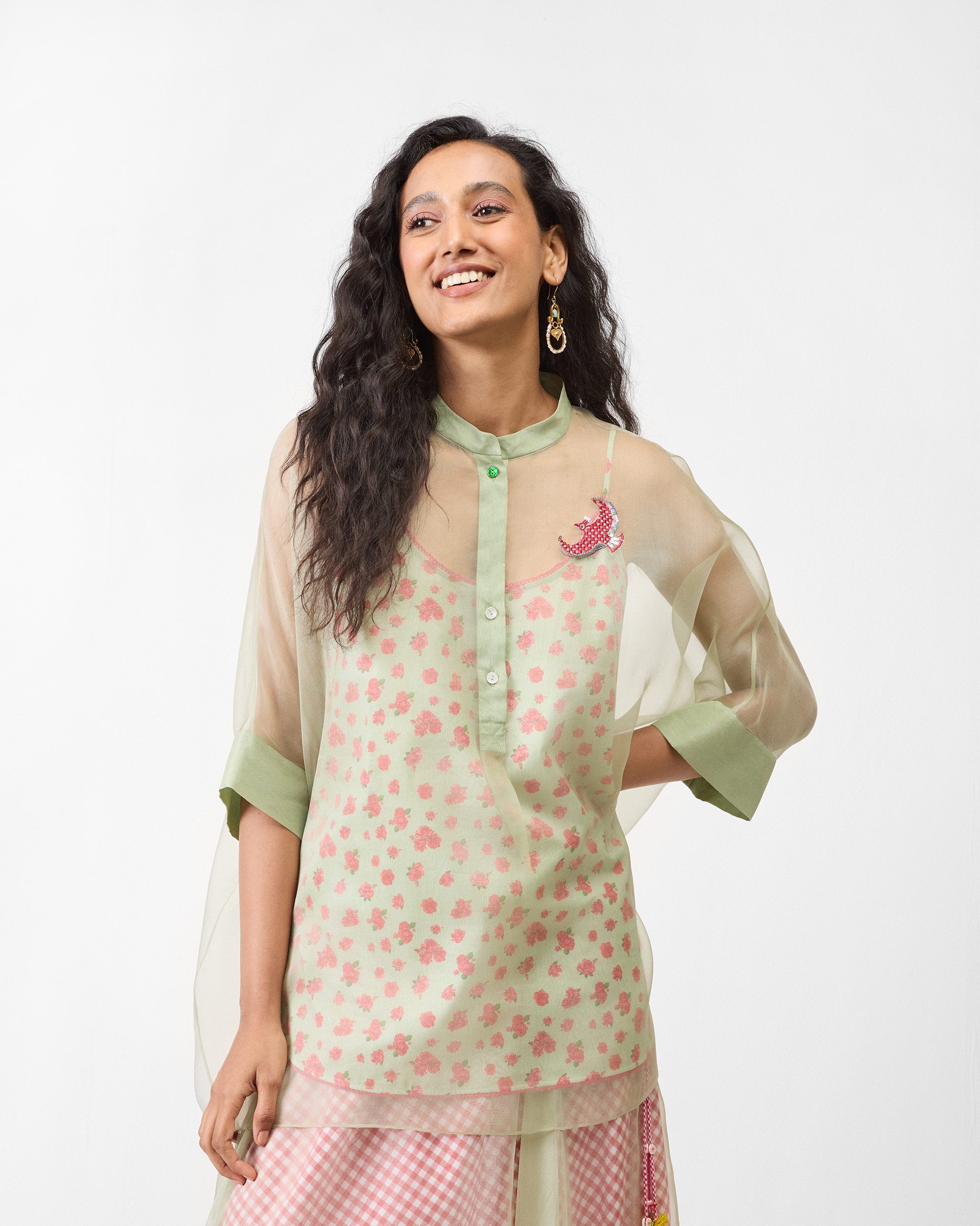 Jaisalmer Shirt with Slip - Mint