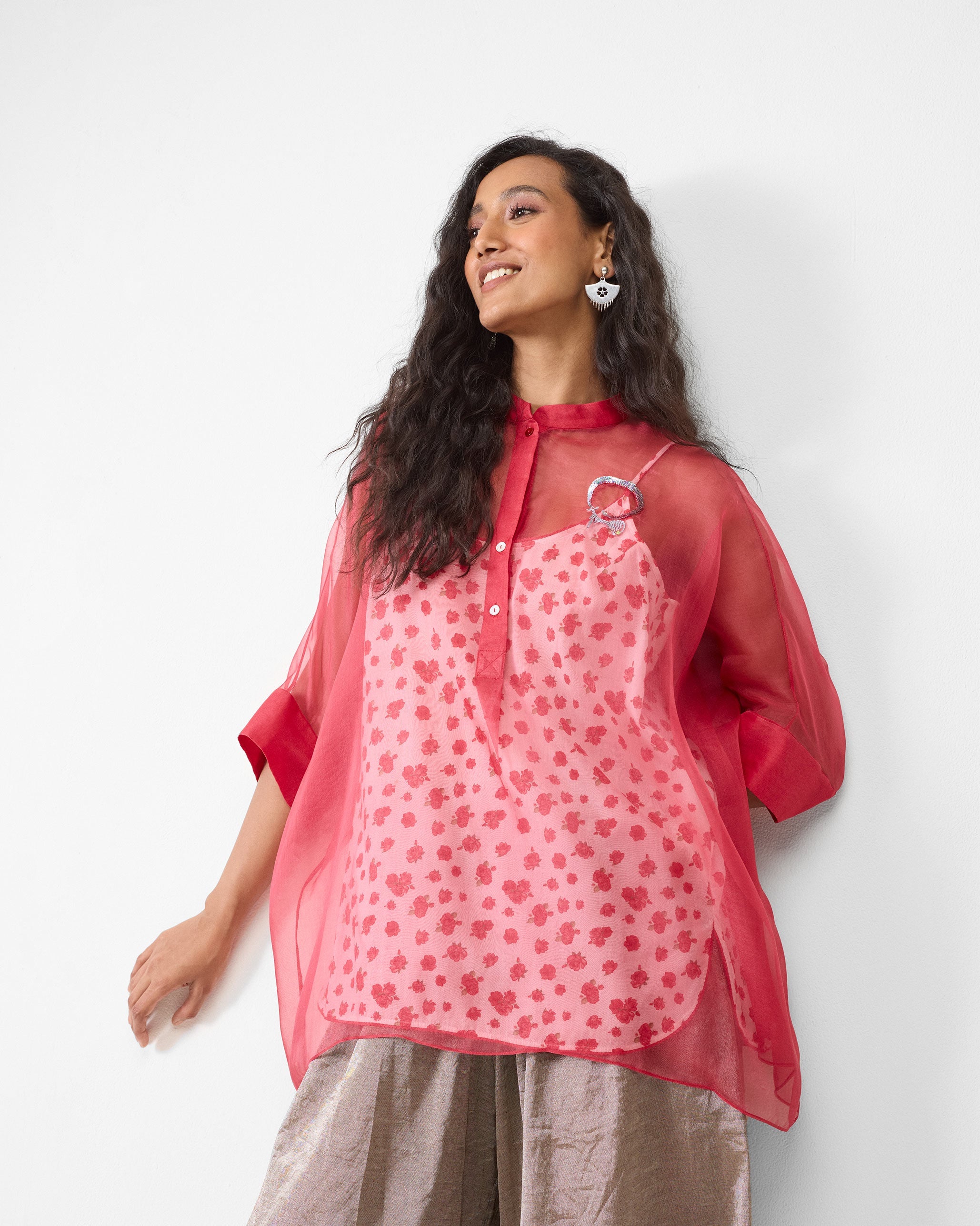 Jaisalmer Shirt with Slip - Watermelon
