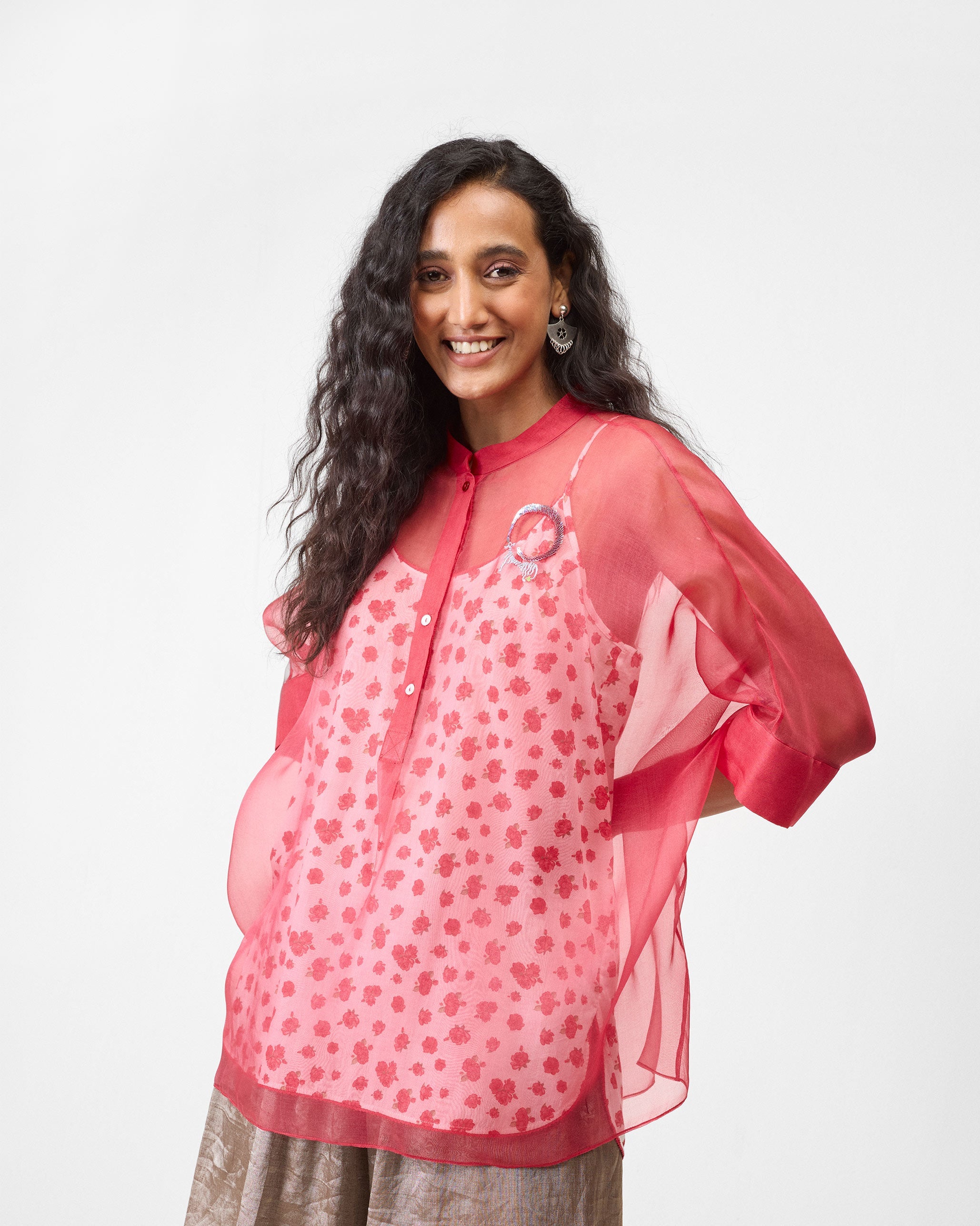 Jaisalmer Shirt with Slip - Watermelon