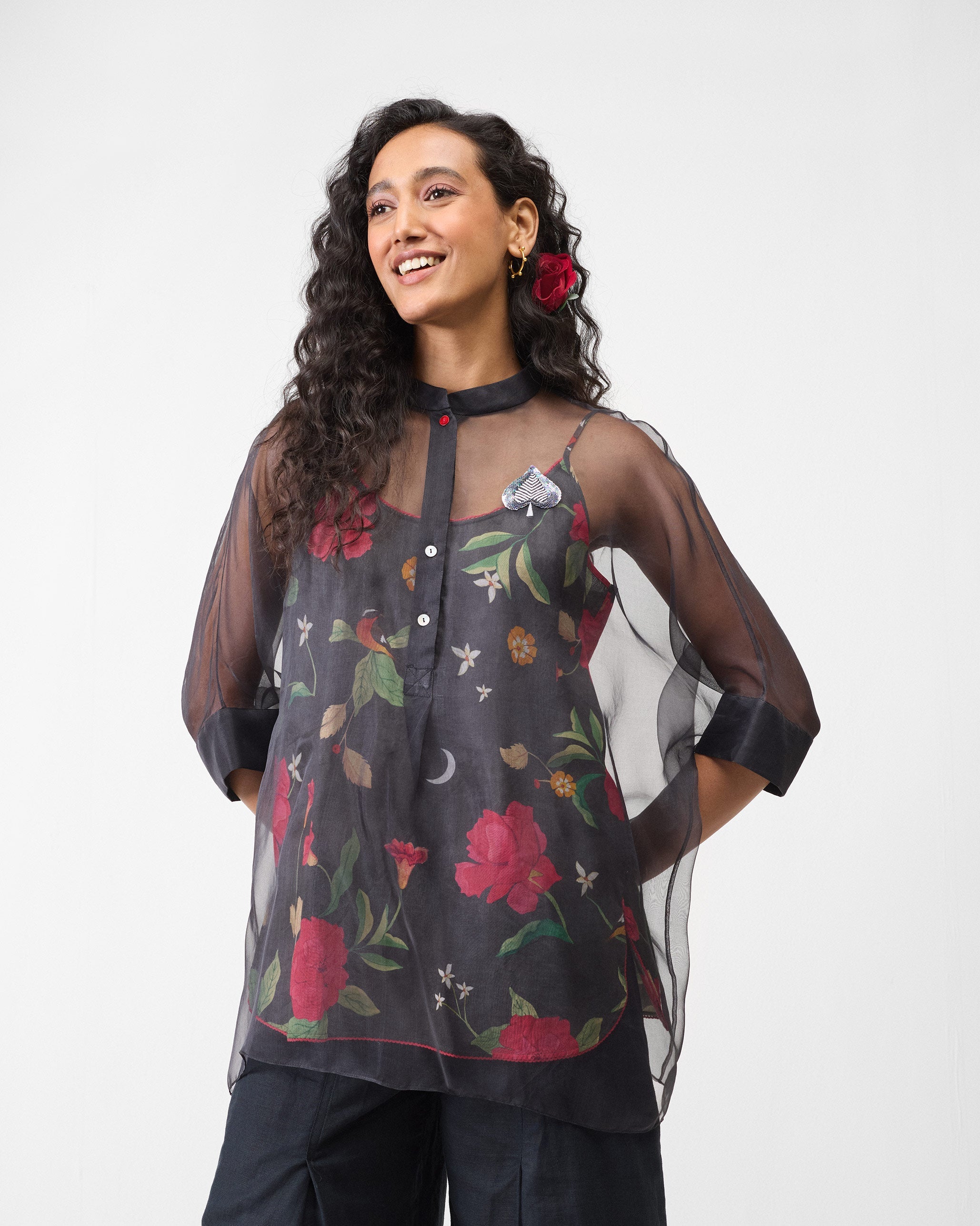 Jaisalmer Shirt with Slip - Charcoal