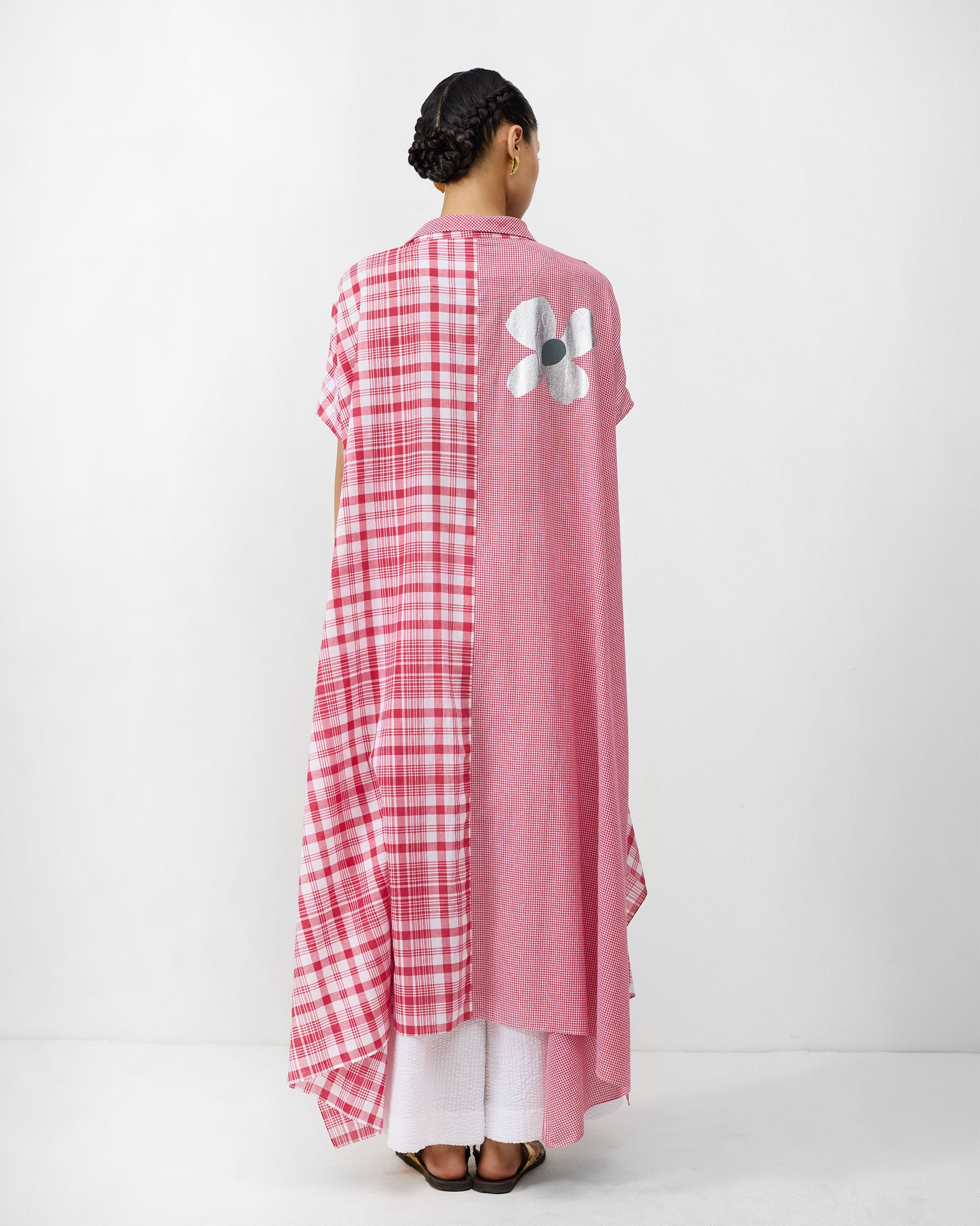 Treasure Kurta - Watermelon & White Checks