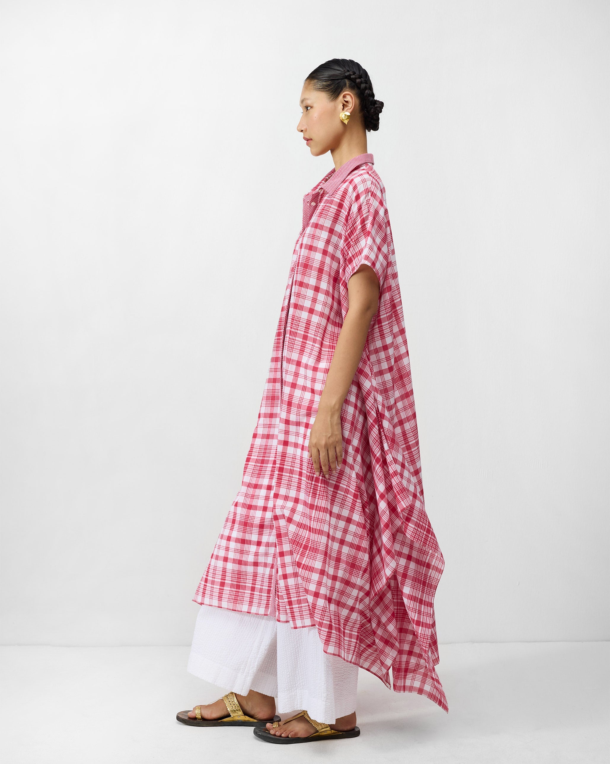Treasure Kurta - Watermelon & White Checks