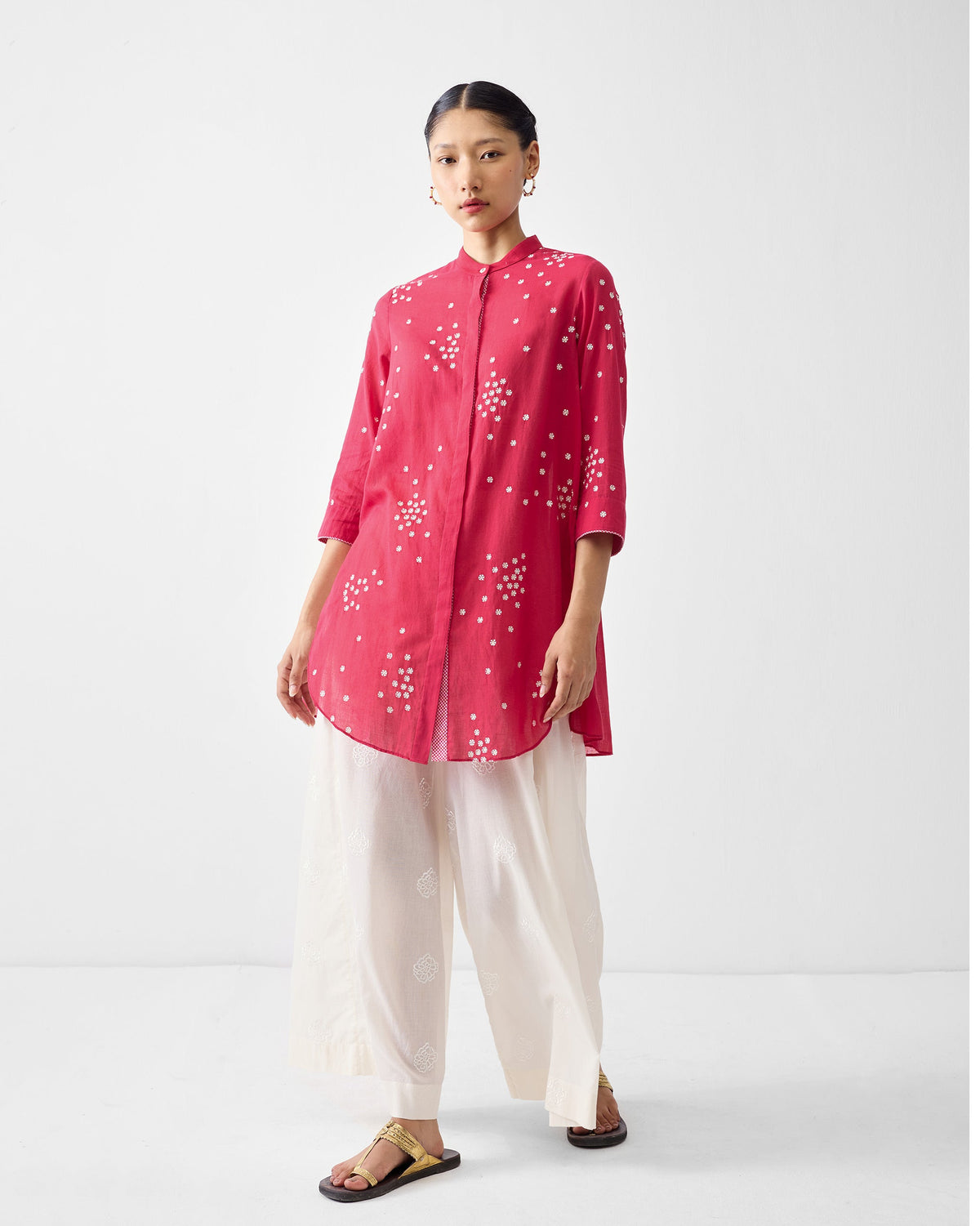 Classic Pyjamas - Ivory Embroidered