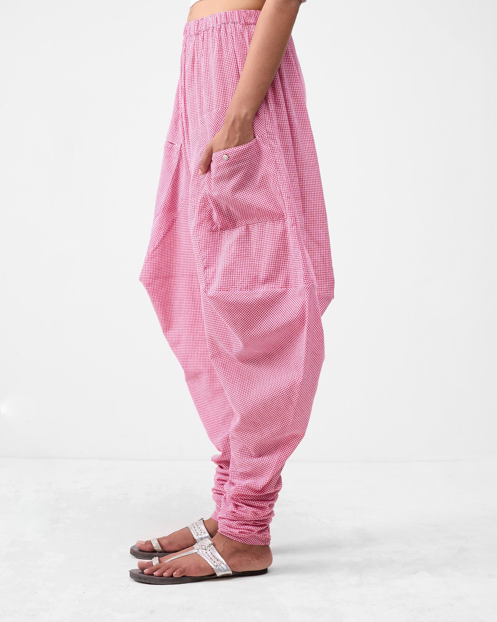 Jaisalmer Pants - Watermelon & White Checks