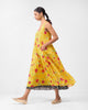Jambiani Dress - Turmeric Yellow & Watermelon Print