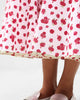 Kimsuka Dress - White & Watermelon Print