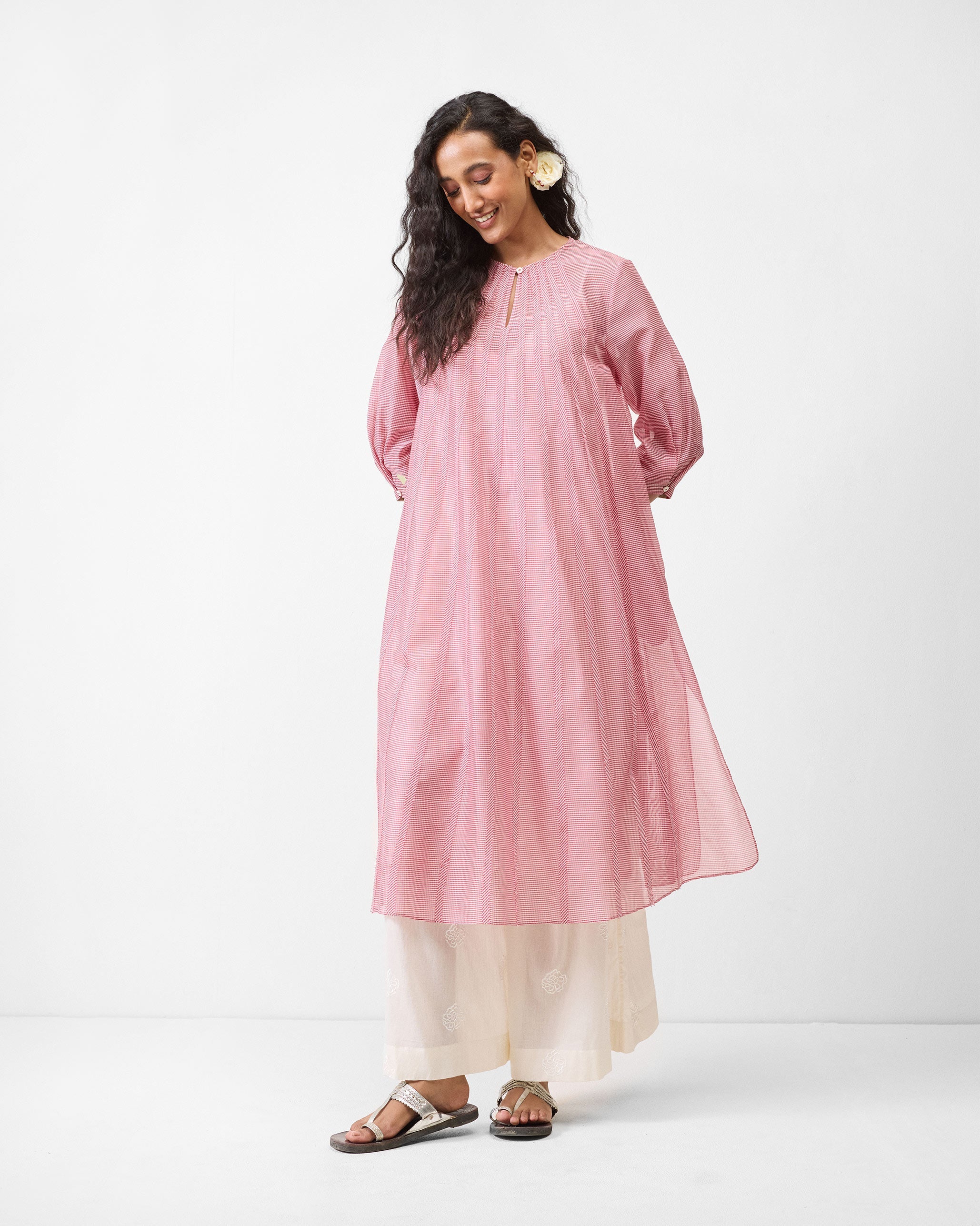 Pattaya Kurta with Slip - Watermelon