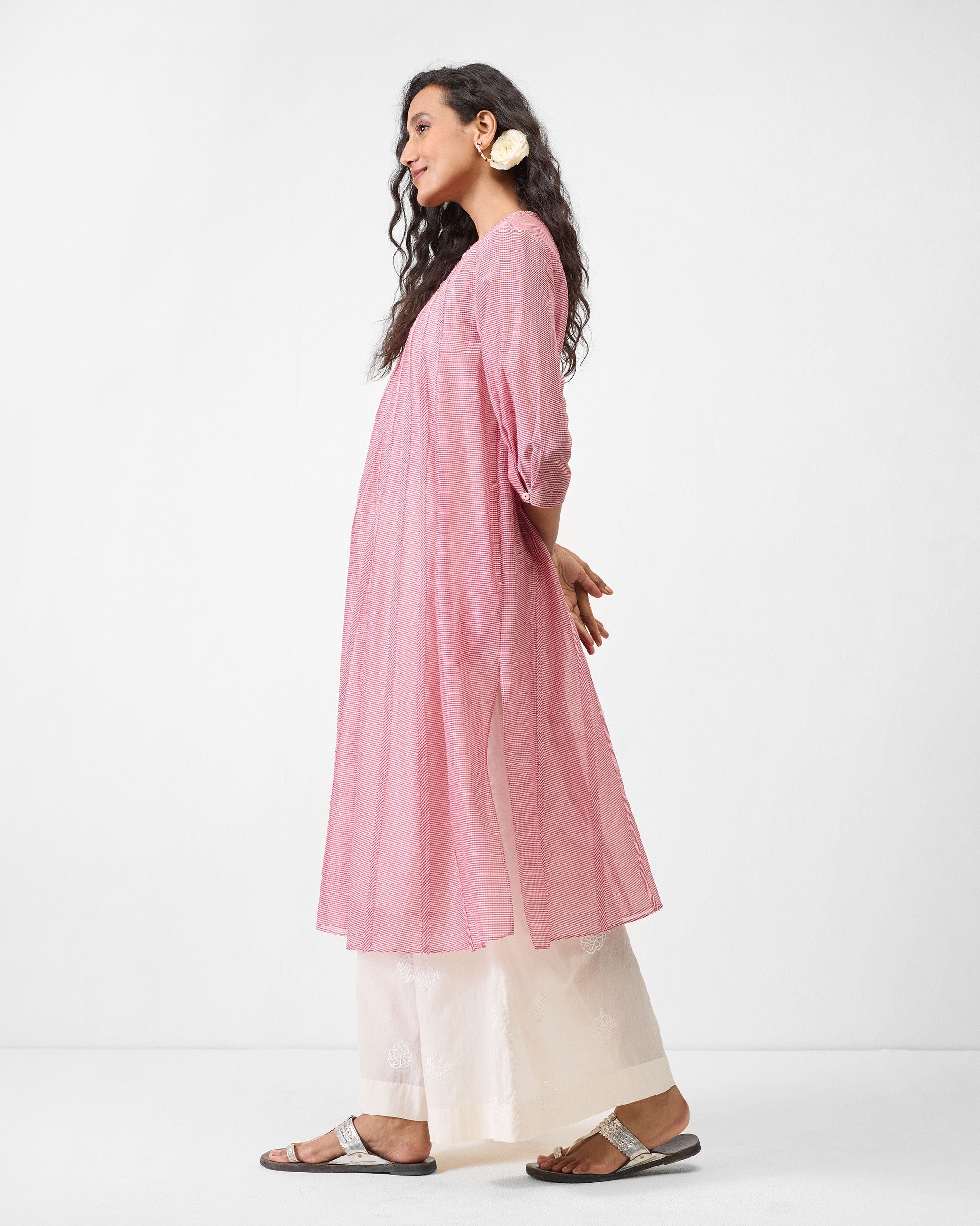 Pattaya Kurta with Slip - Watermelon