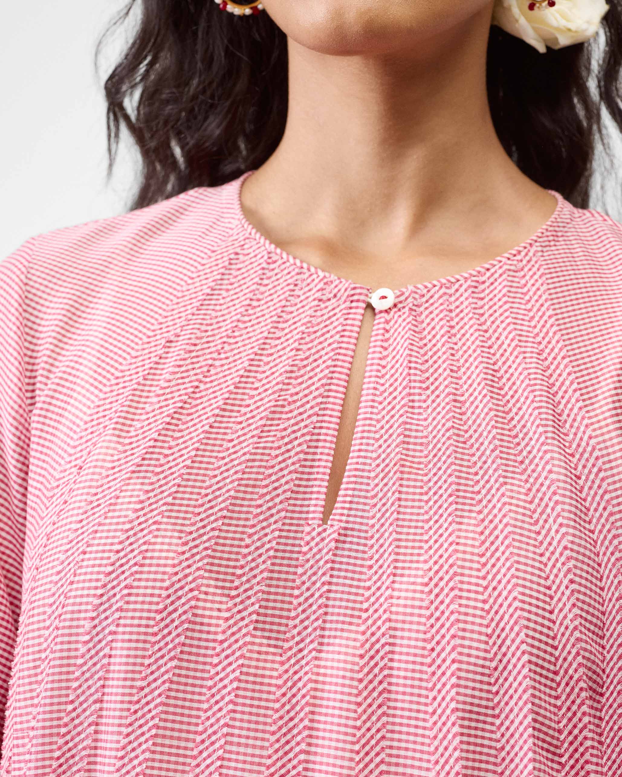 Pattaya Kurta with Slip - Watermelon