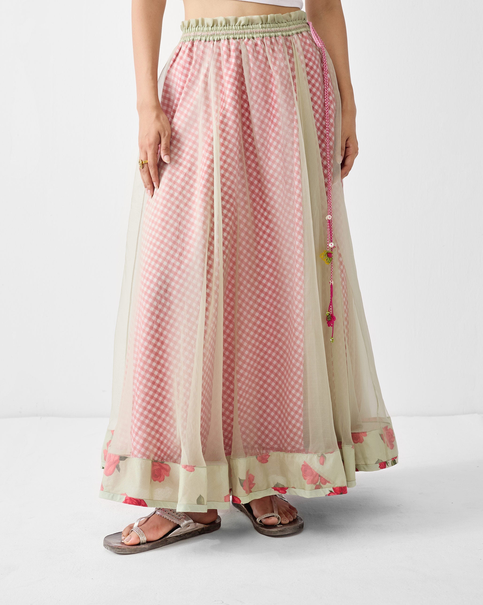 Pushkar Skirt - Mint & Watermelon