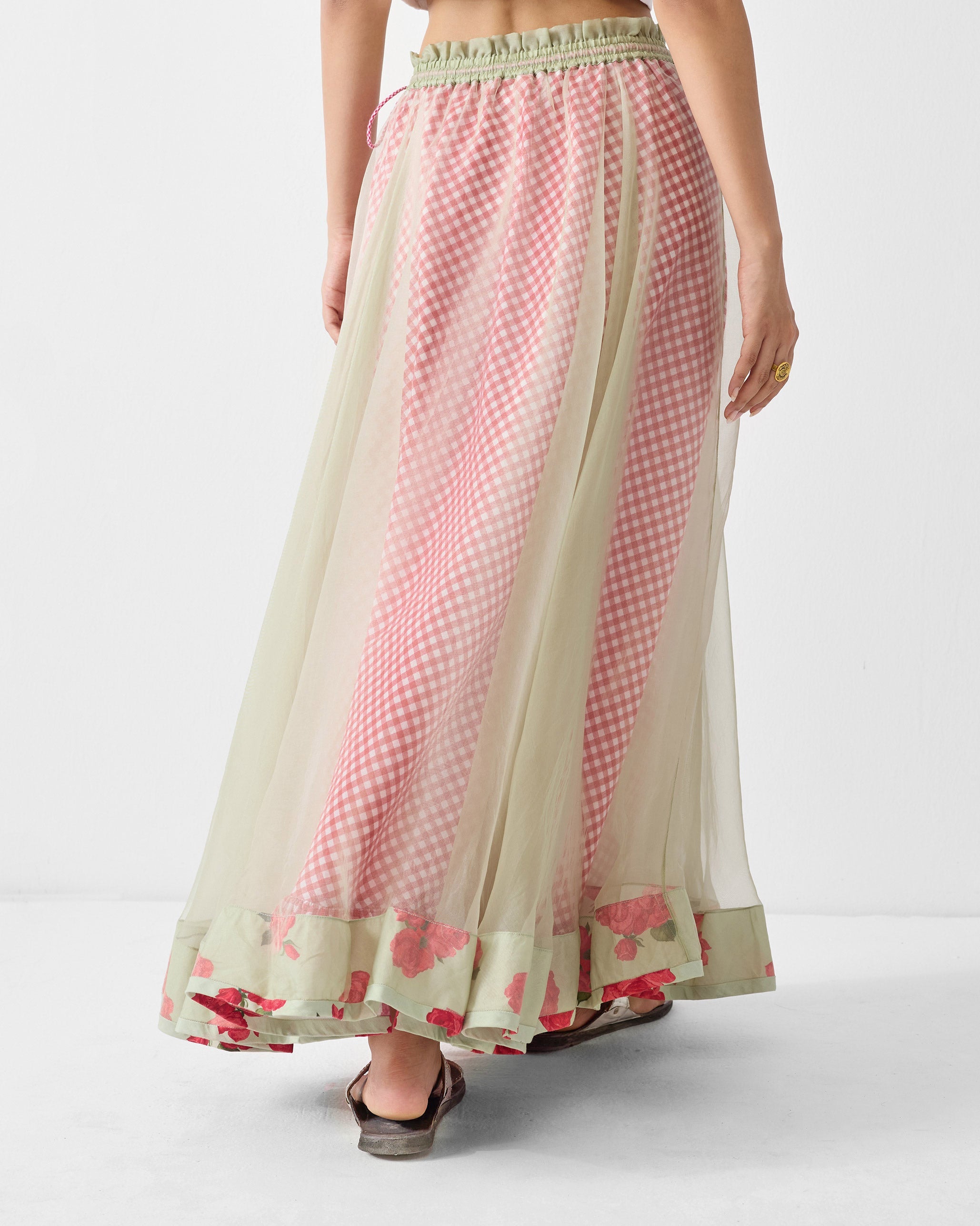 Pushkar Skirt - Mint & Watermelon