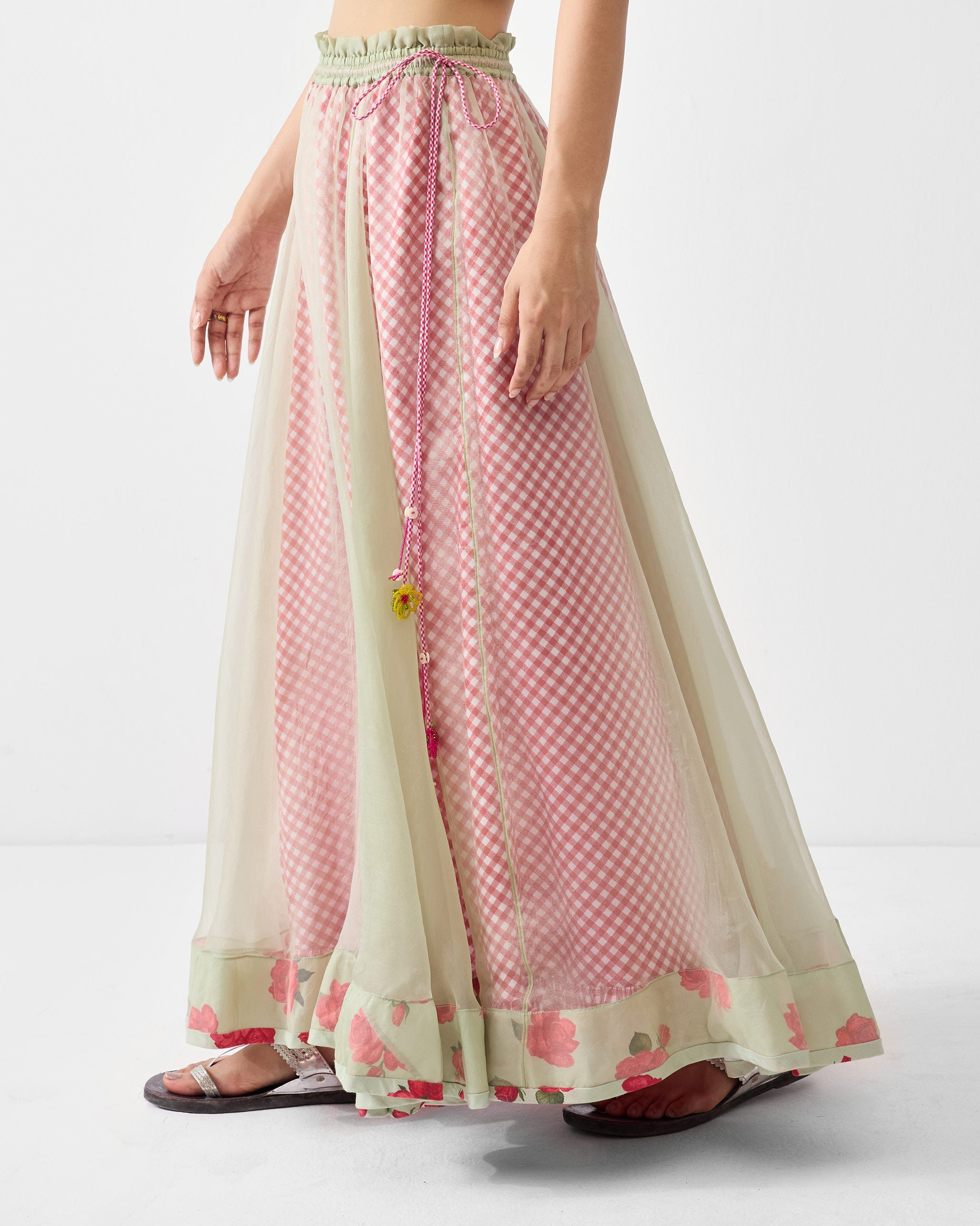 Pushkar Skirt - Mint & Watermelon
