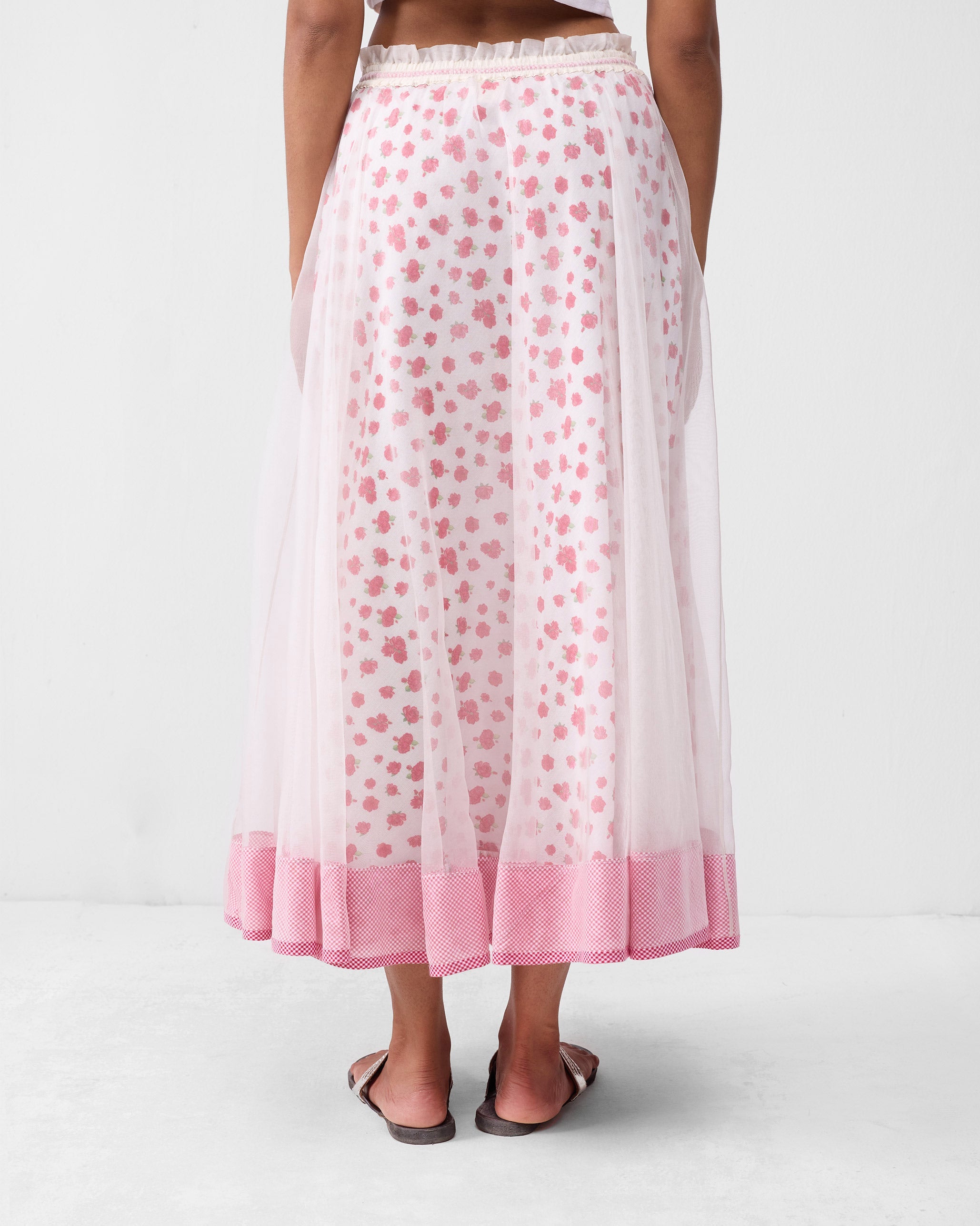Pushkar Skirt - Ivory & Watermelon