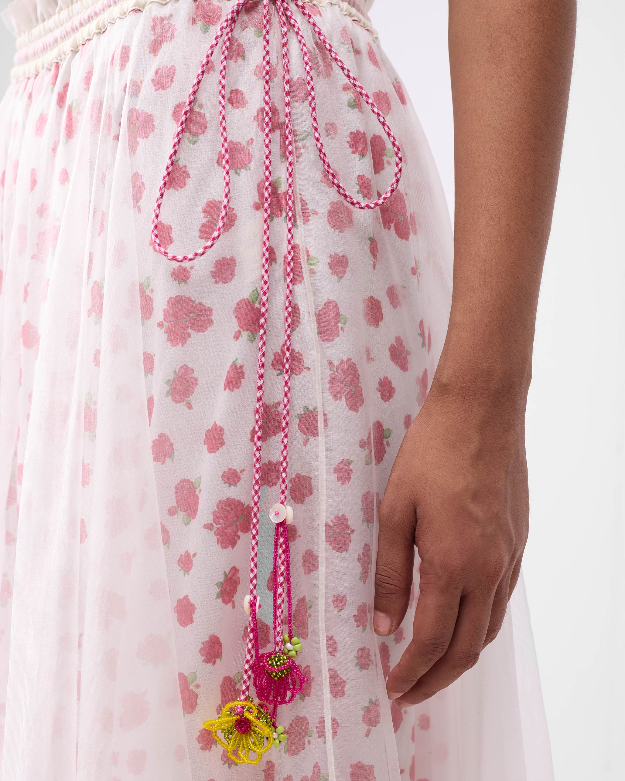 Pushkar Skirt - Ivory & Watermelon