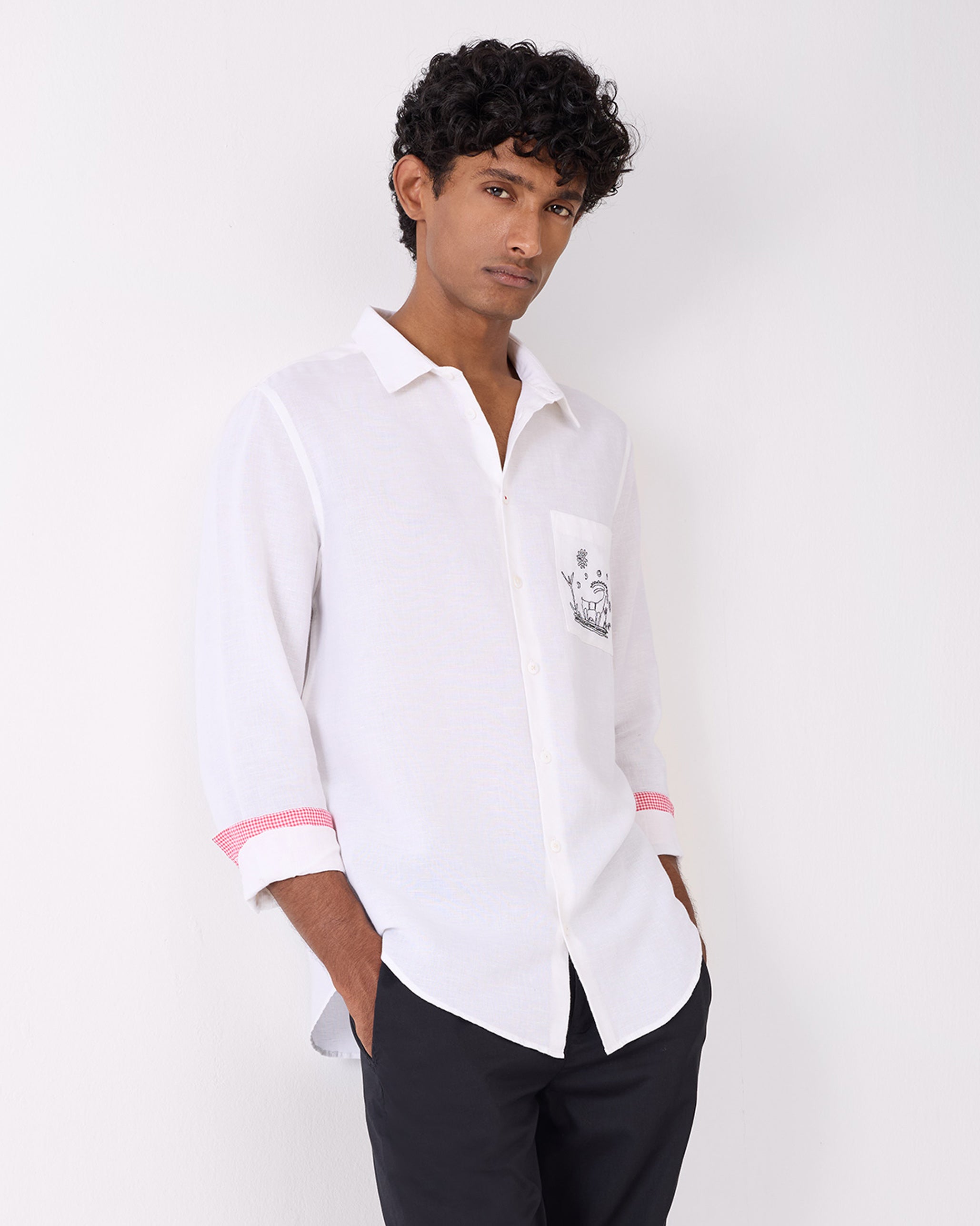Musafir Pocket Shirt - White