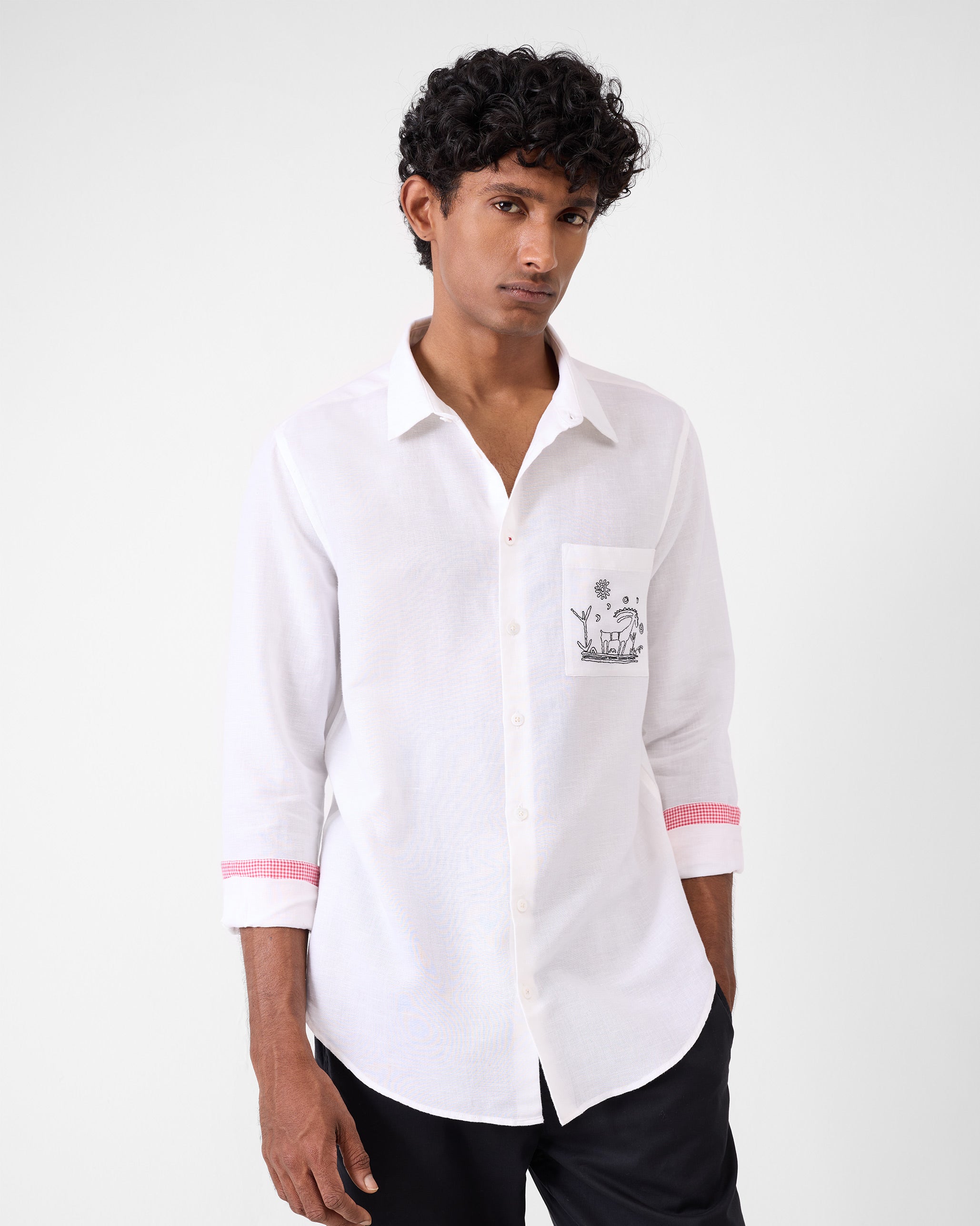 Musafir Pocket Shirt - White