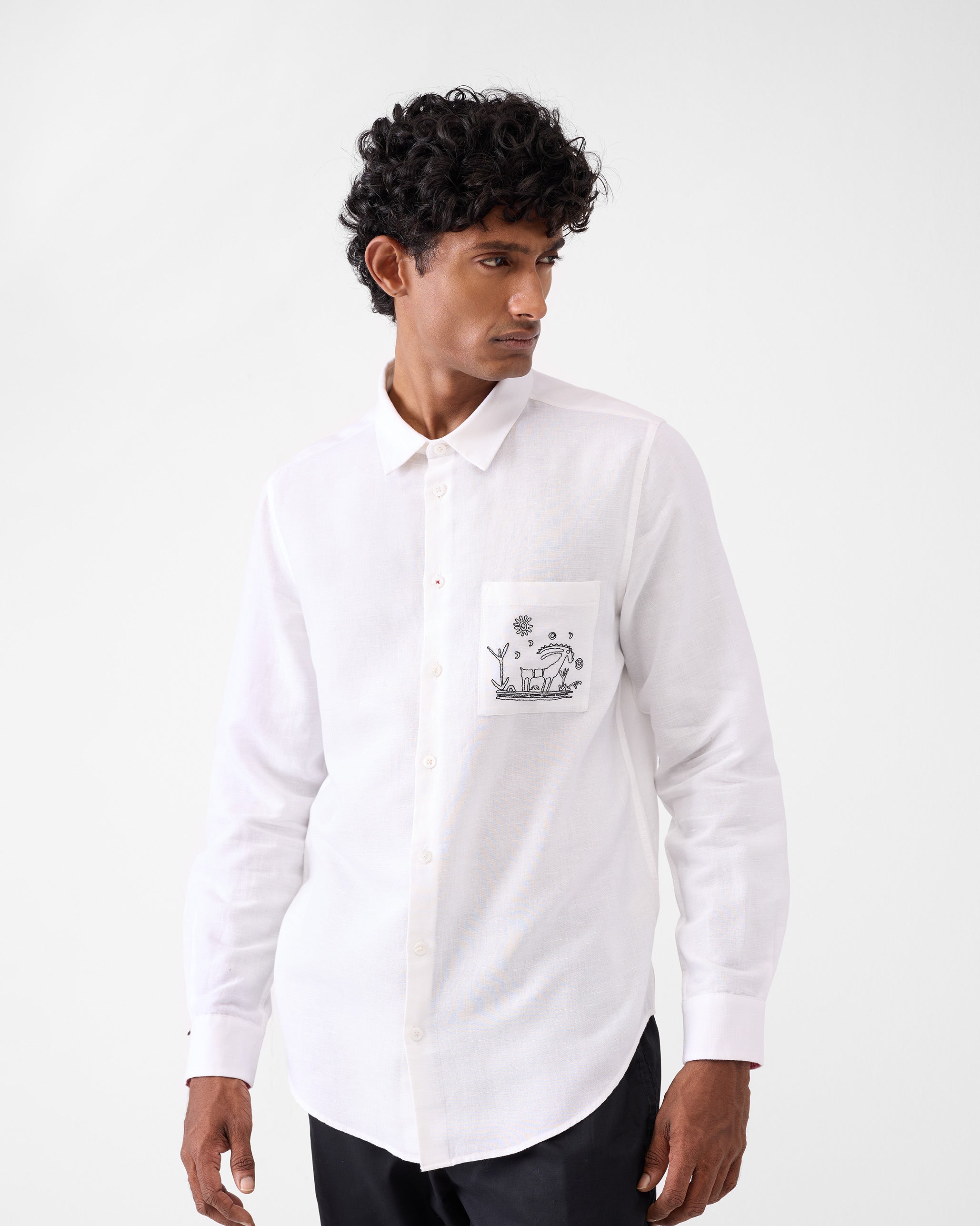 Musafir Pocket Shirt - White