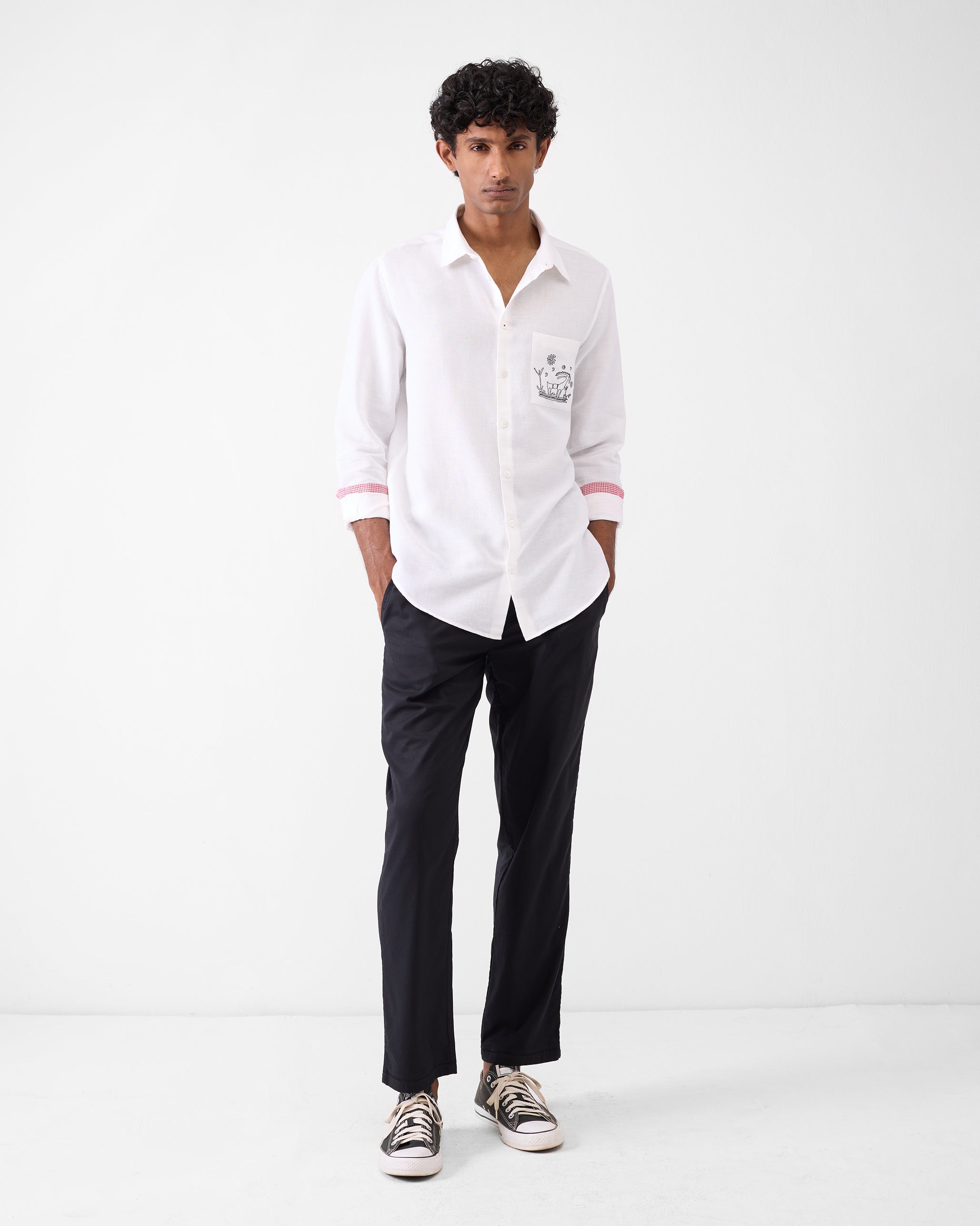 Musafir Pocket Shirt - White