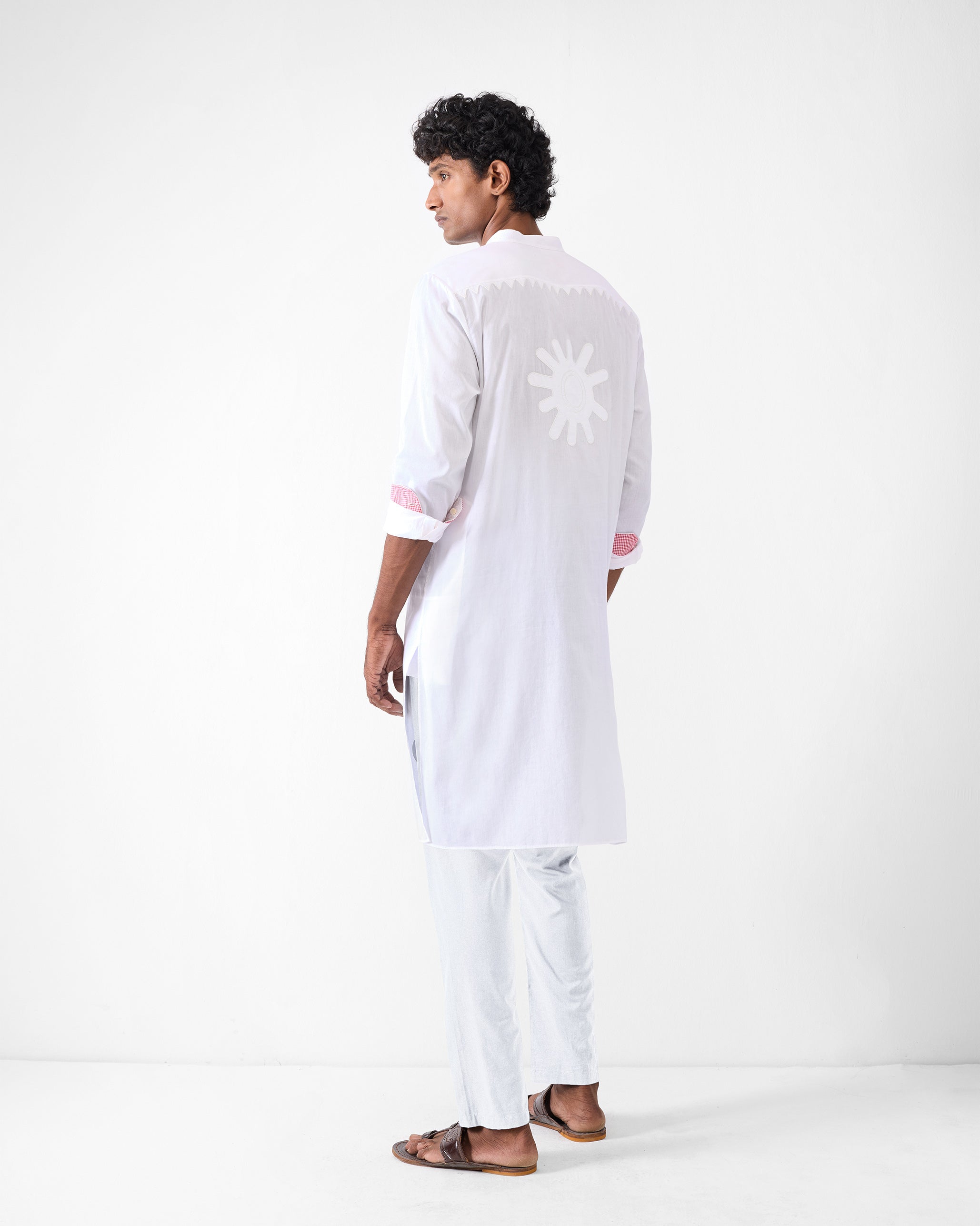 Neckband Kurta - White