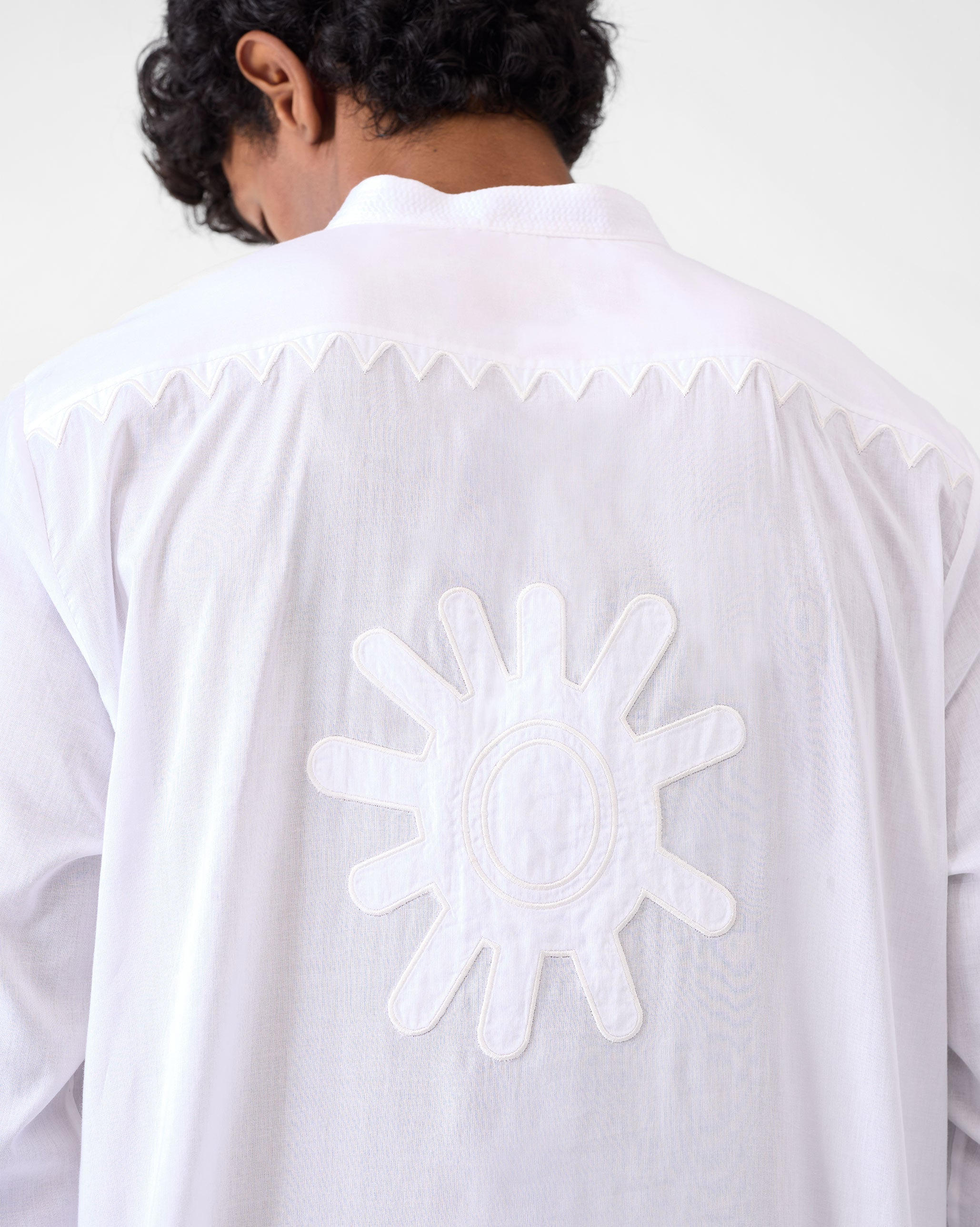 Neckband Kurta - White