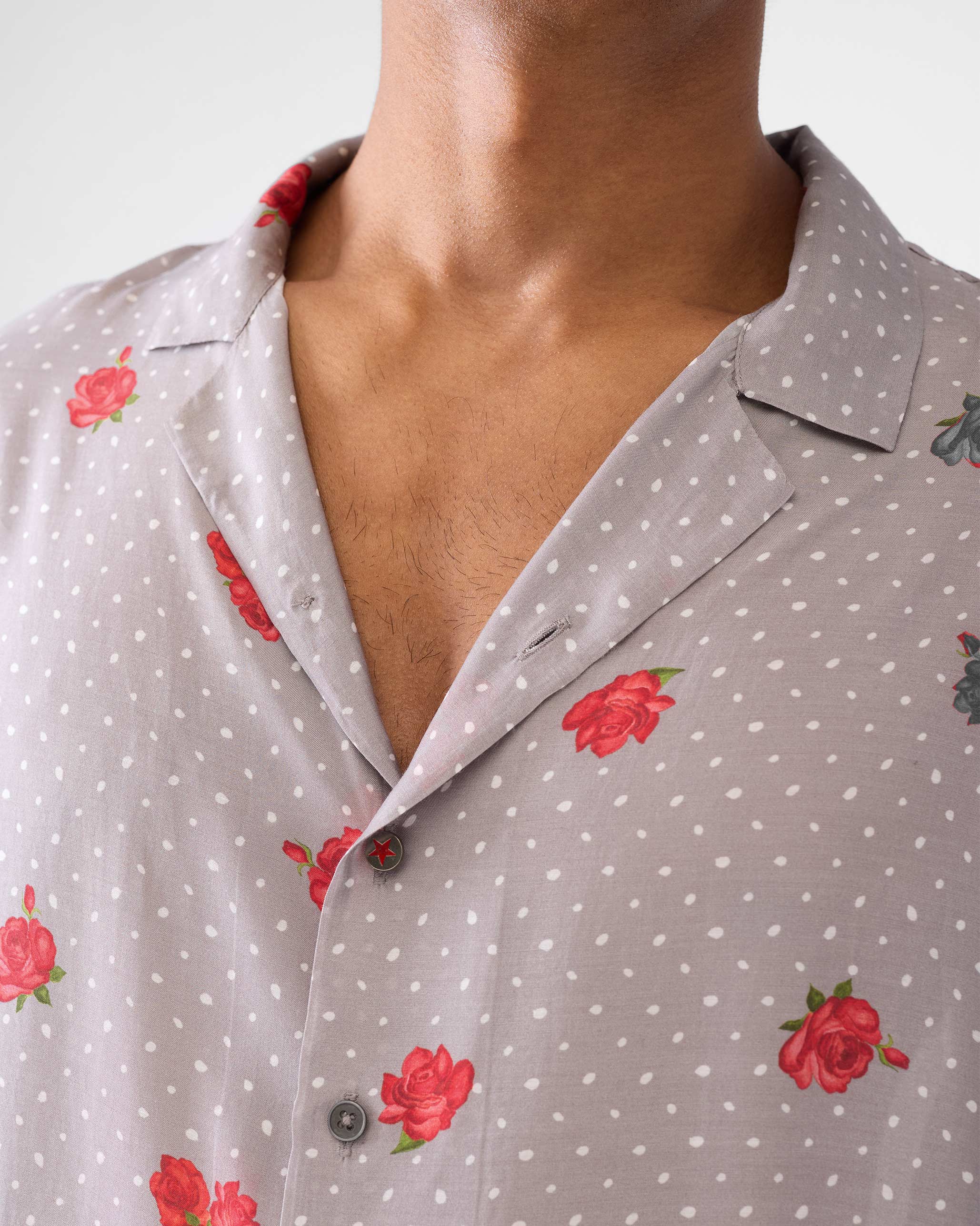 Mistari Shirt - Charcoal Print