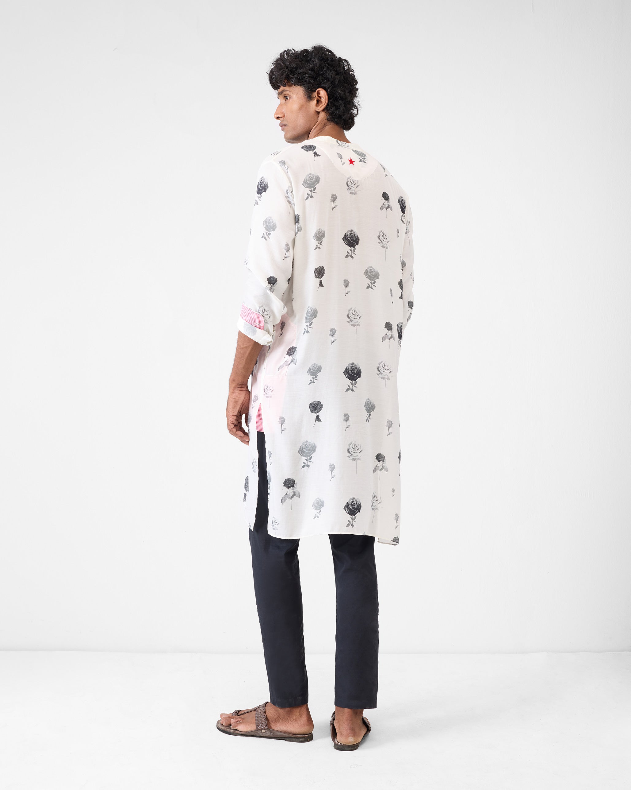 Astral Kurta - Light Grey Print
