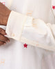Neckband Kurta - Ivory Embroidered