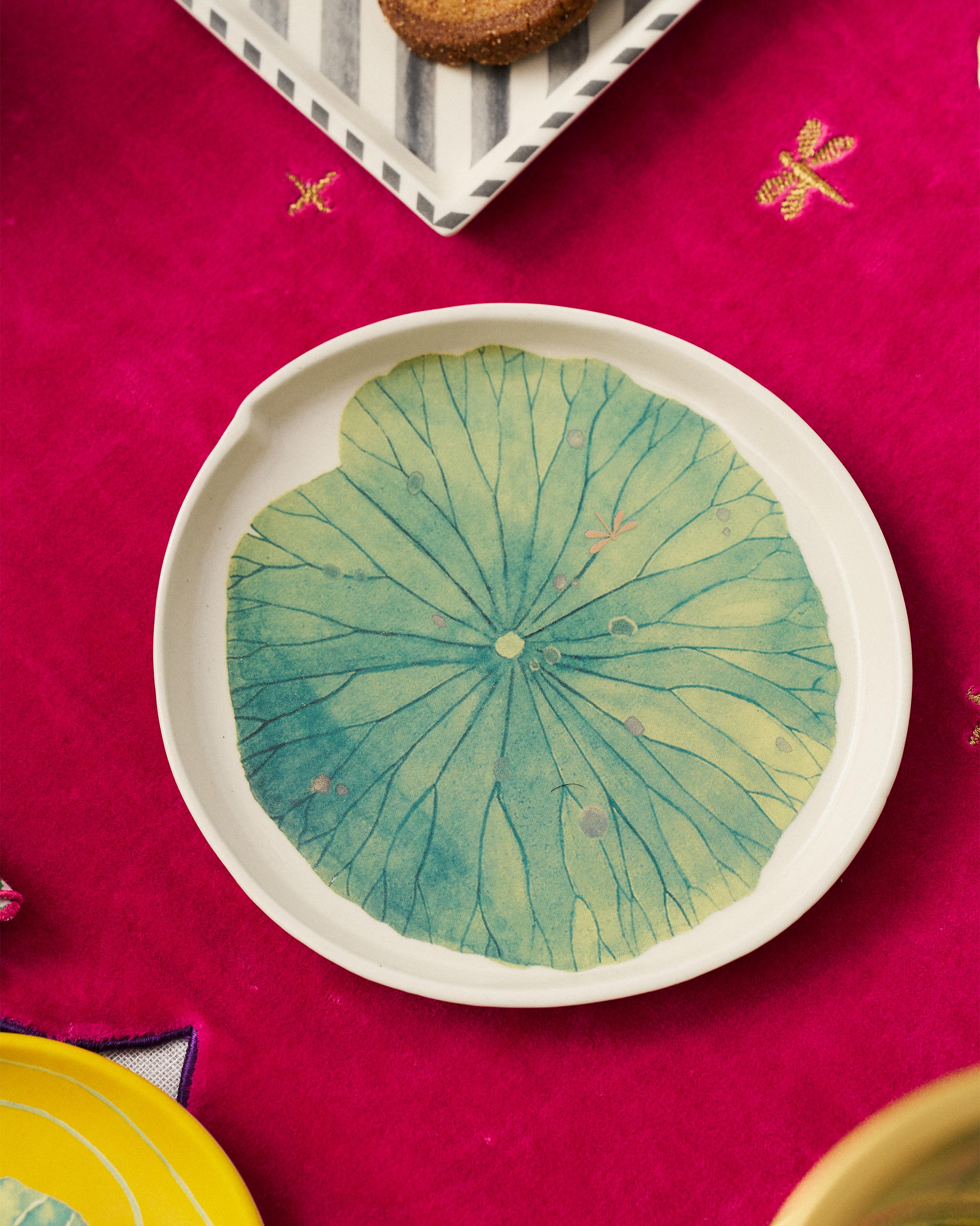 Lotus Garden Dessert Plate