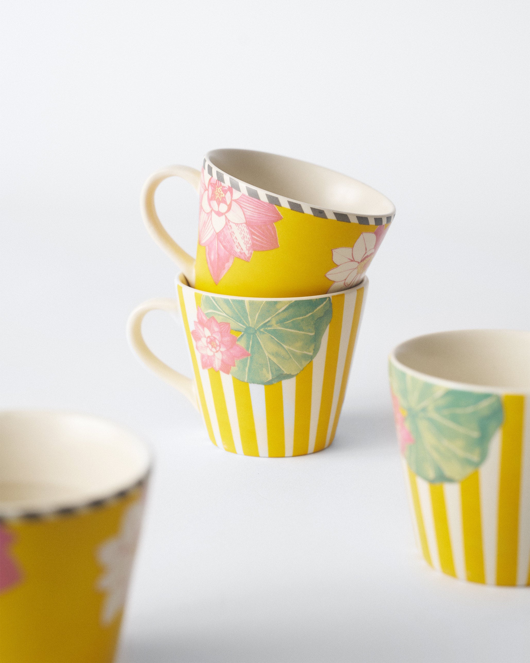 Lotus Garden Espresso Mug - Set of 4