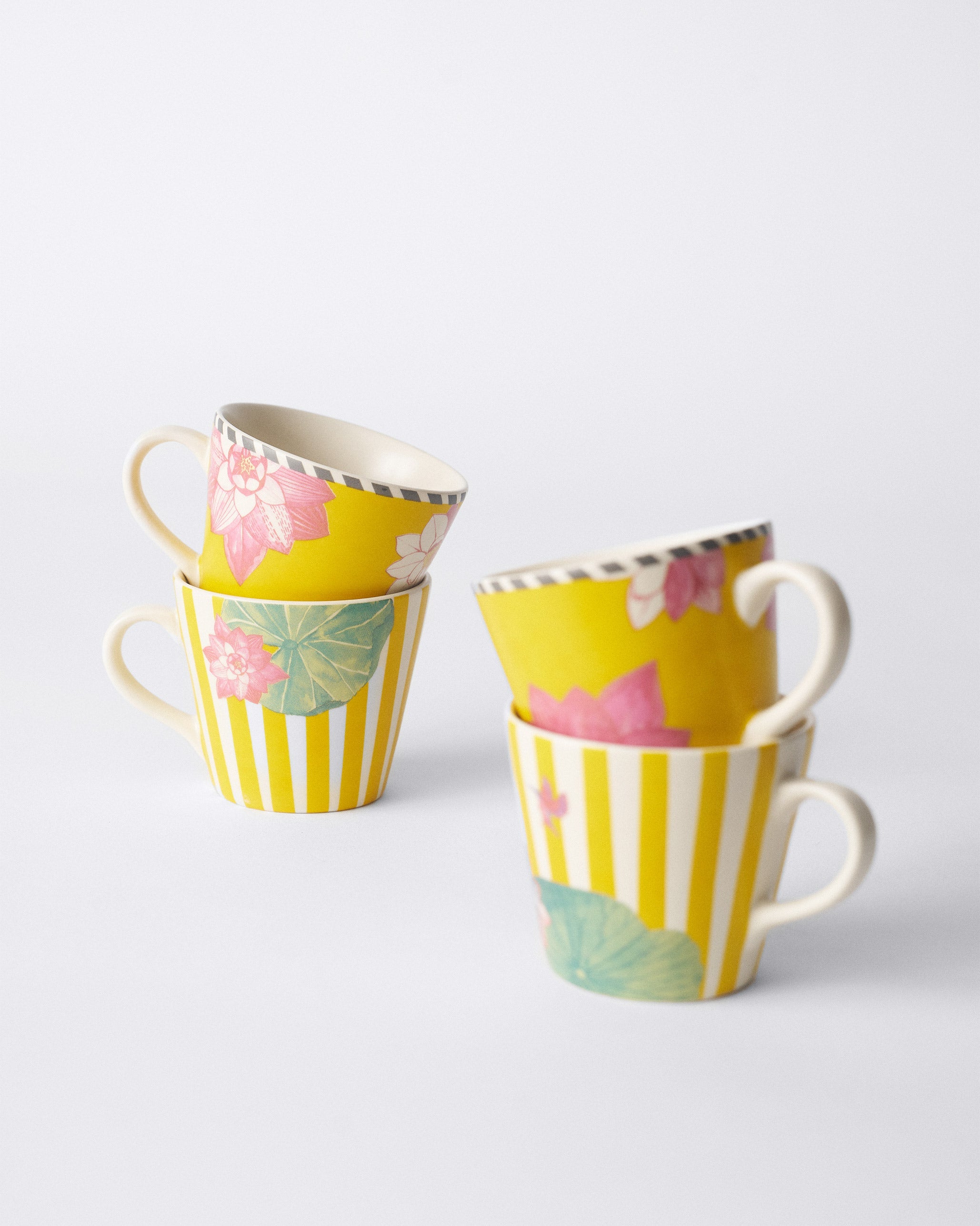 Lotus Garden Espresso Mug - Set of 4