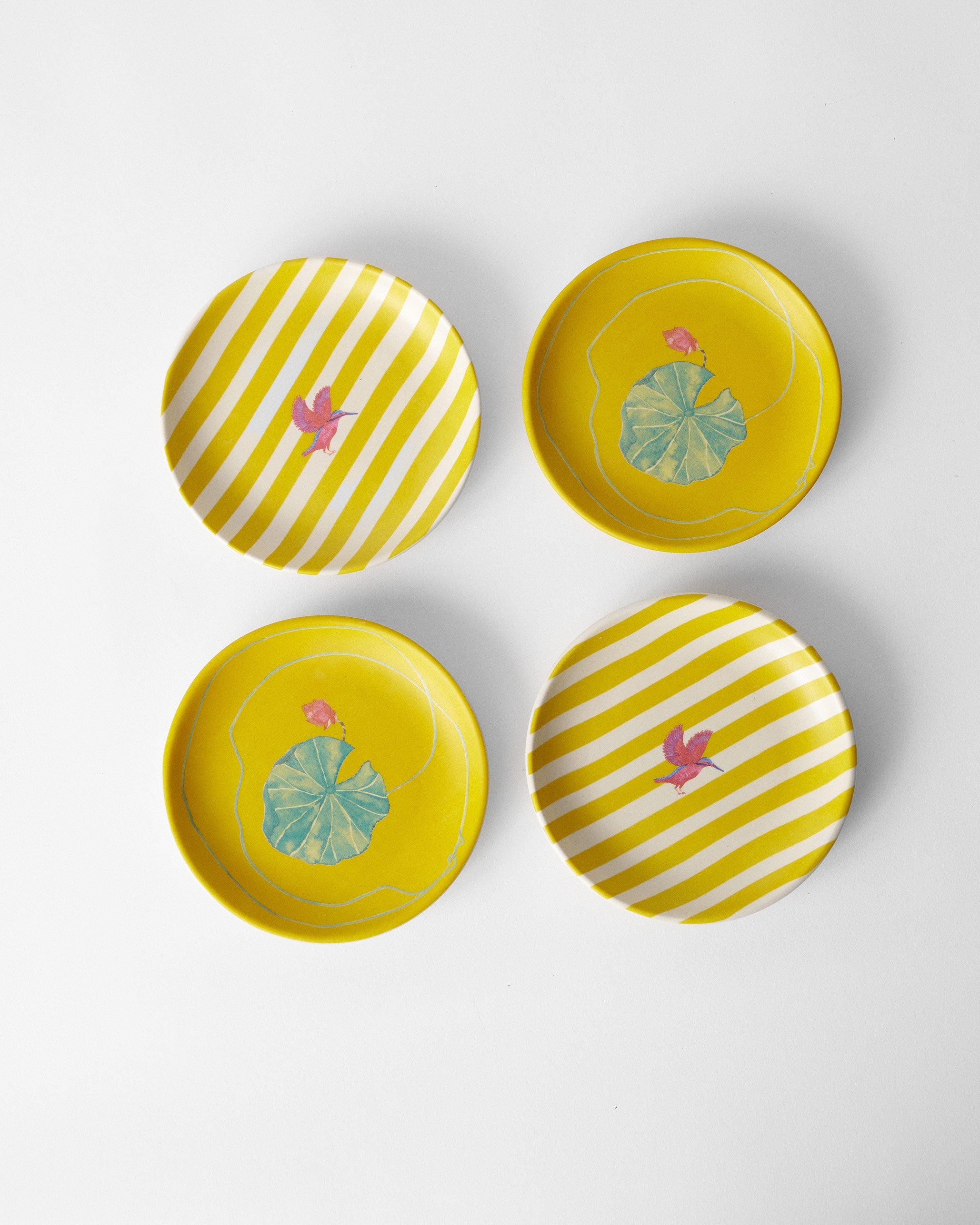 Lotus Garden Tea Plate - Set of 4