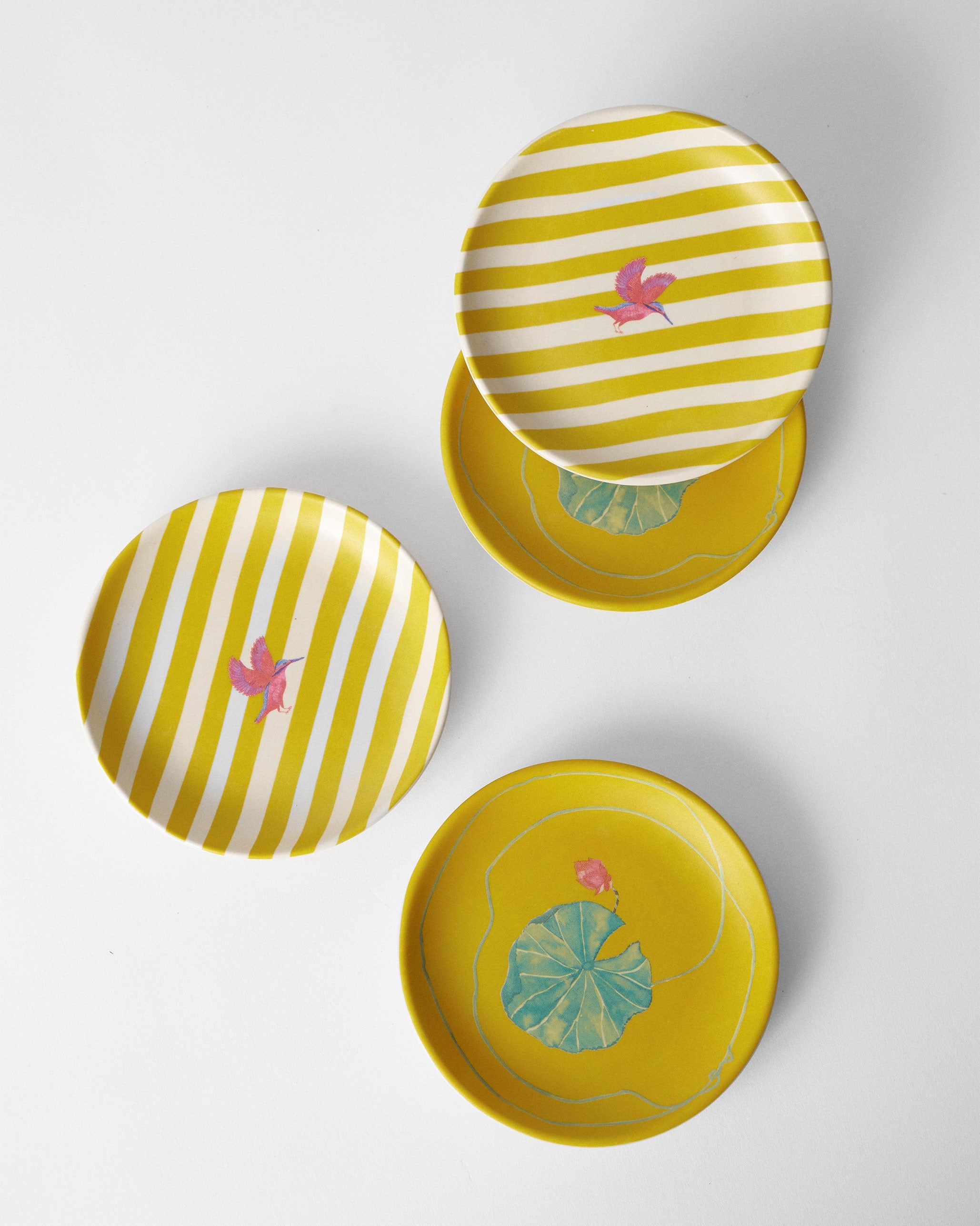 Lotus Garden Tea Plate - Set of 4