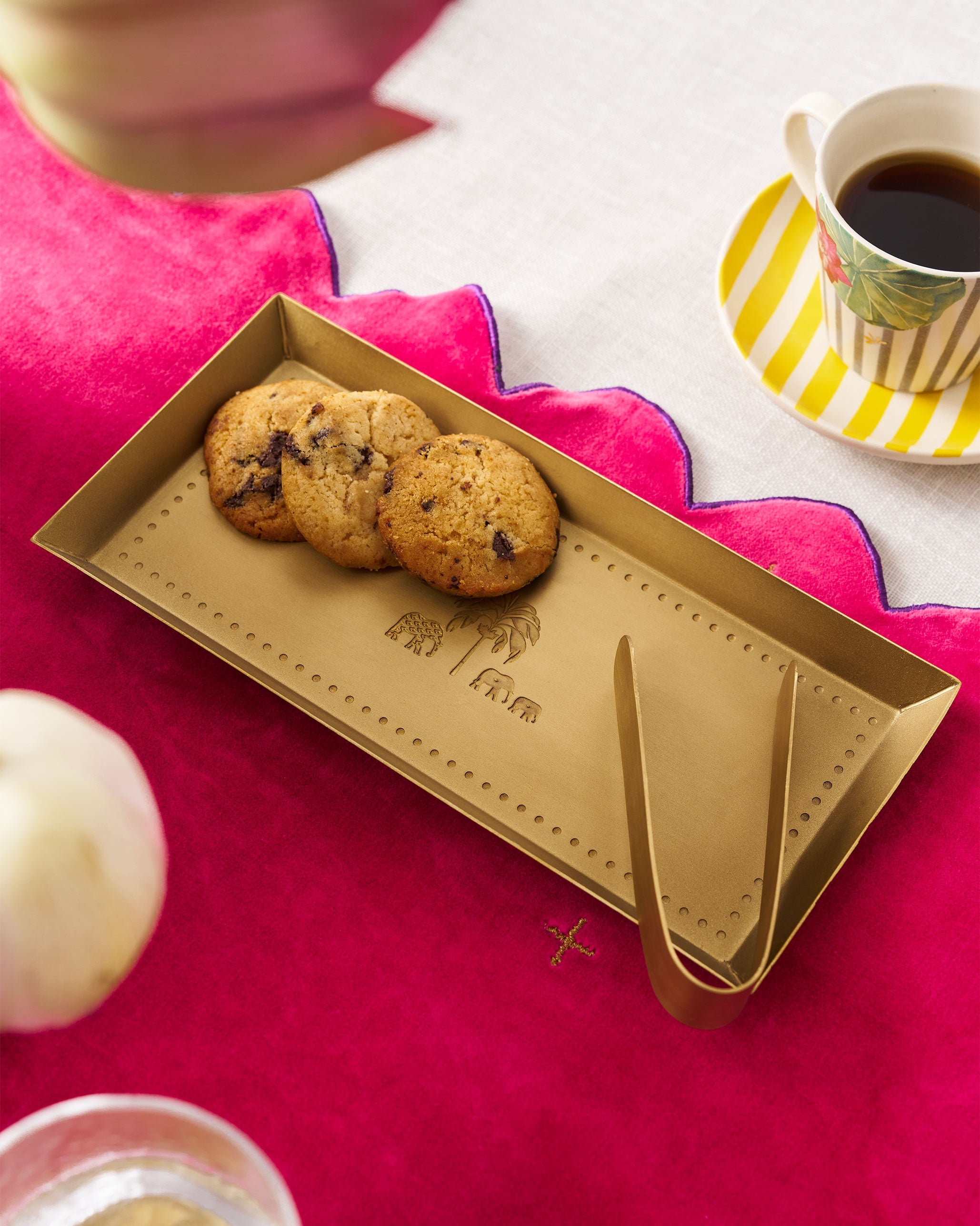 Aurum Platter with Tong - Set of 3