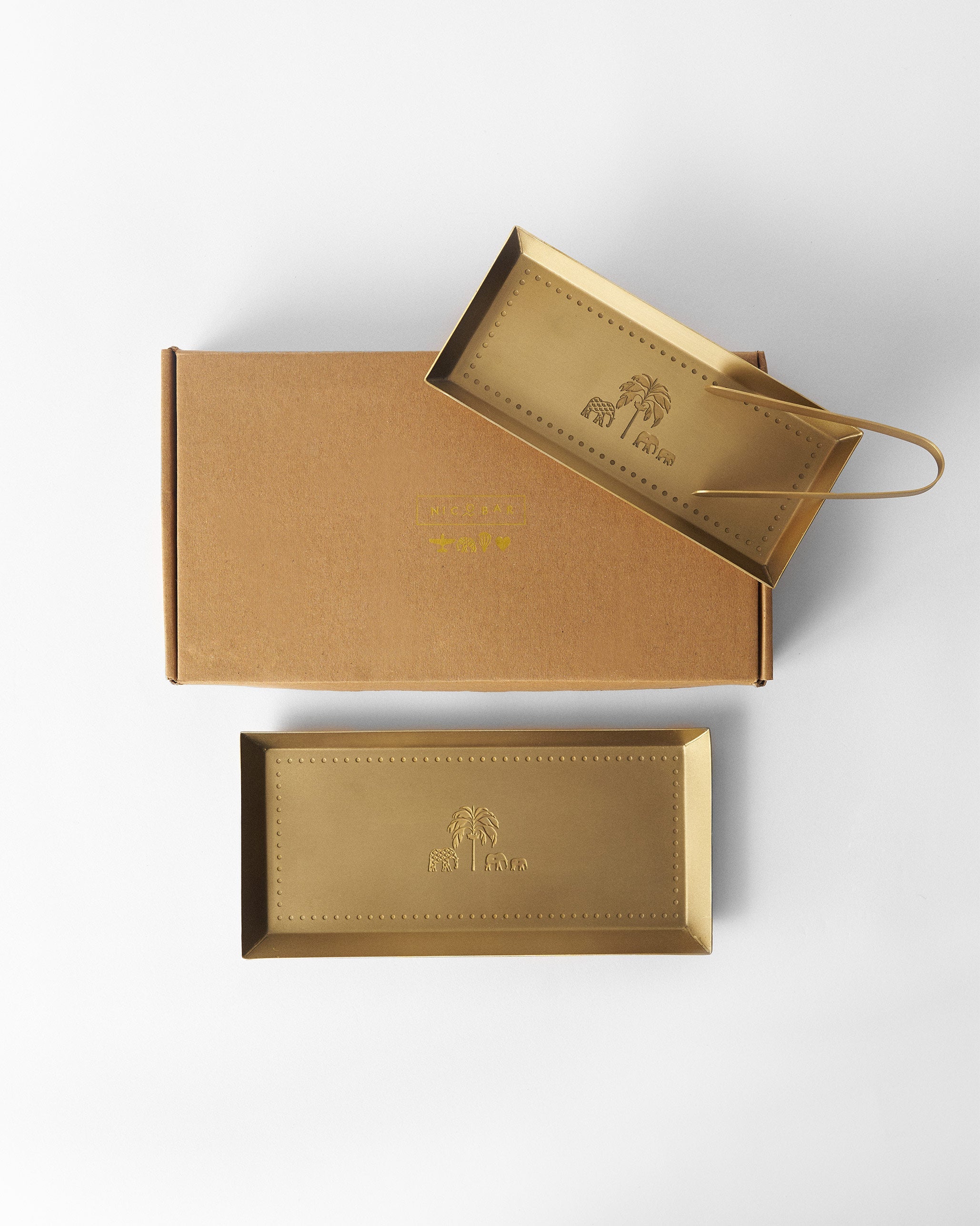 Aurum Platter with Tong - Set of 3