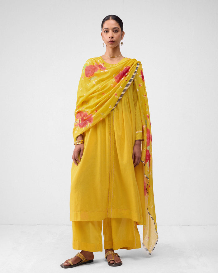 Mandovi Dupatta - Turmeric Yellow