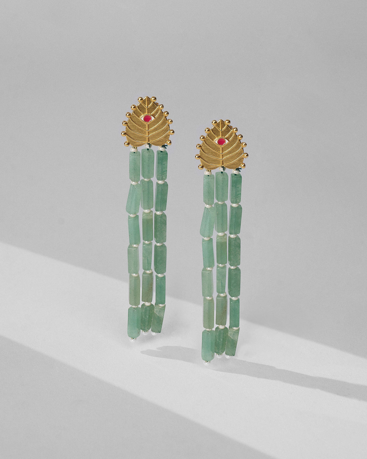 Paan Patta Danglers - Gold