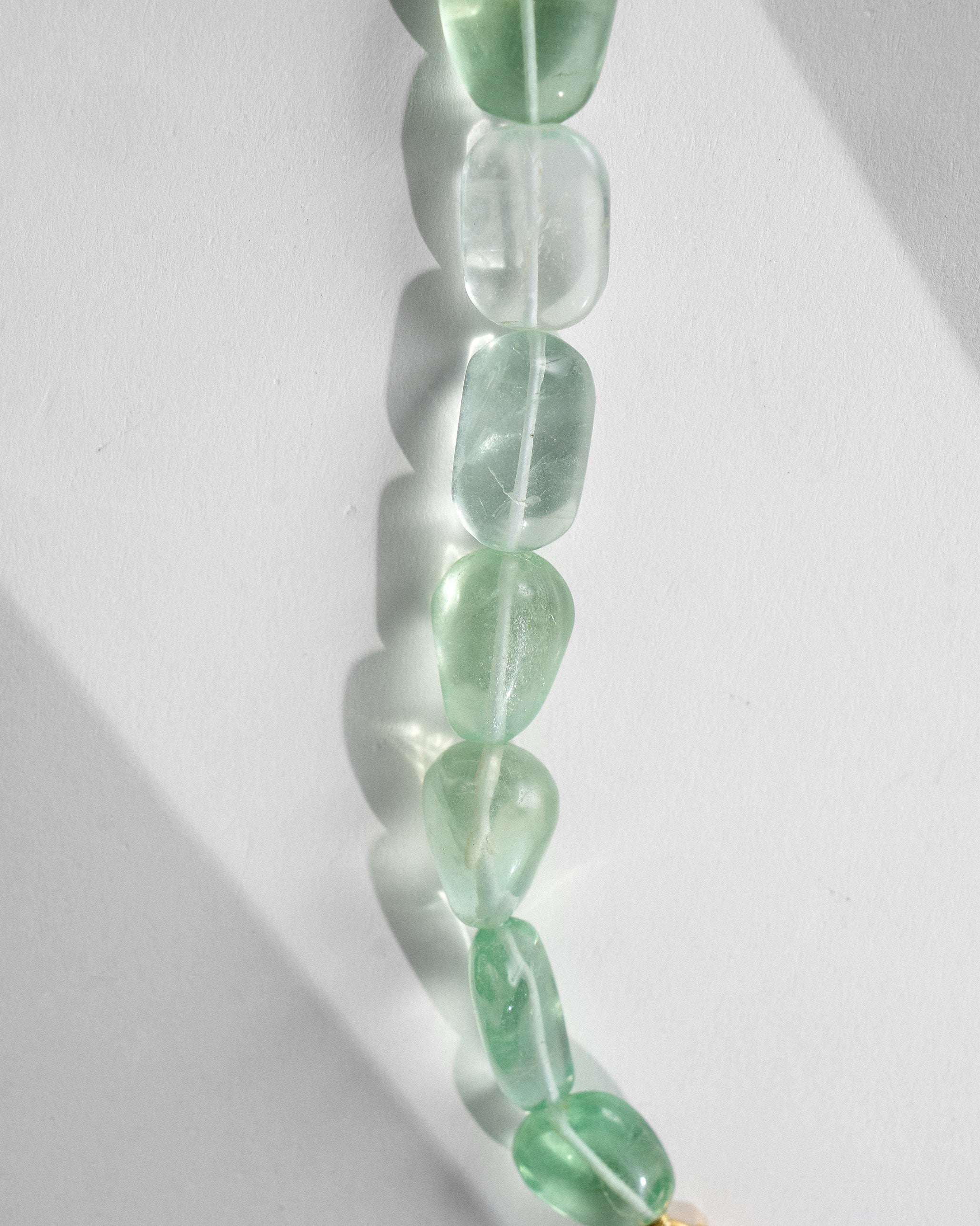 Paan Fluorite Necklace - Gold