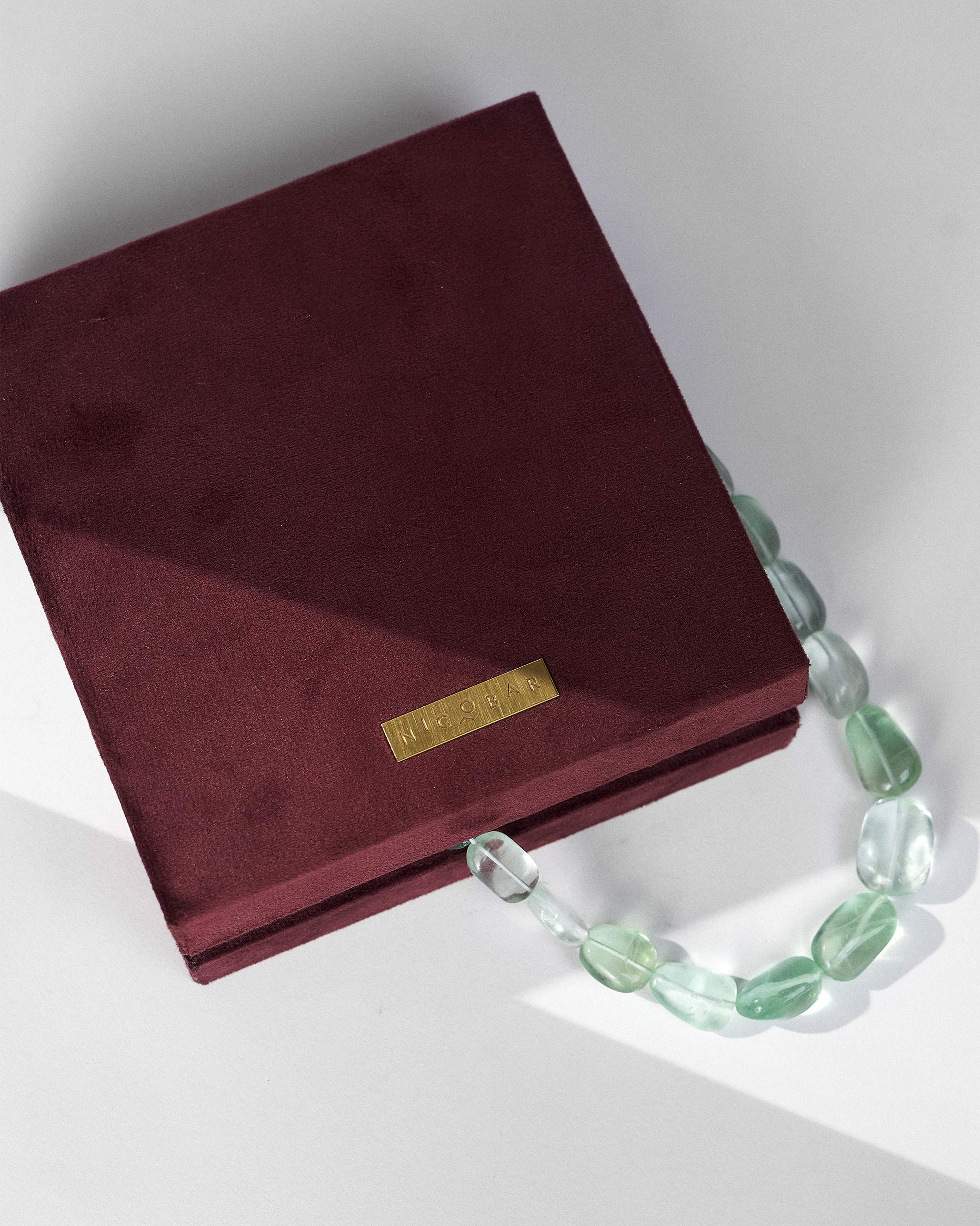 Paan Fluorite Necklace - Gold