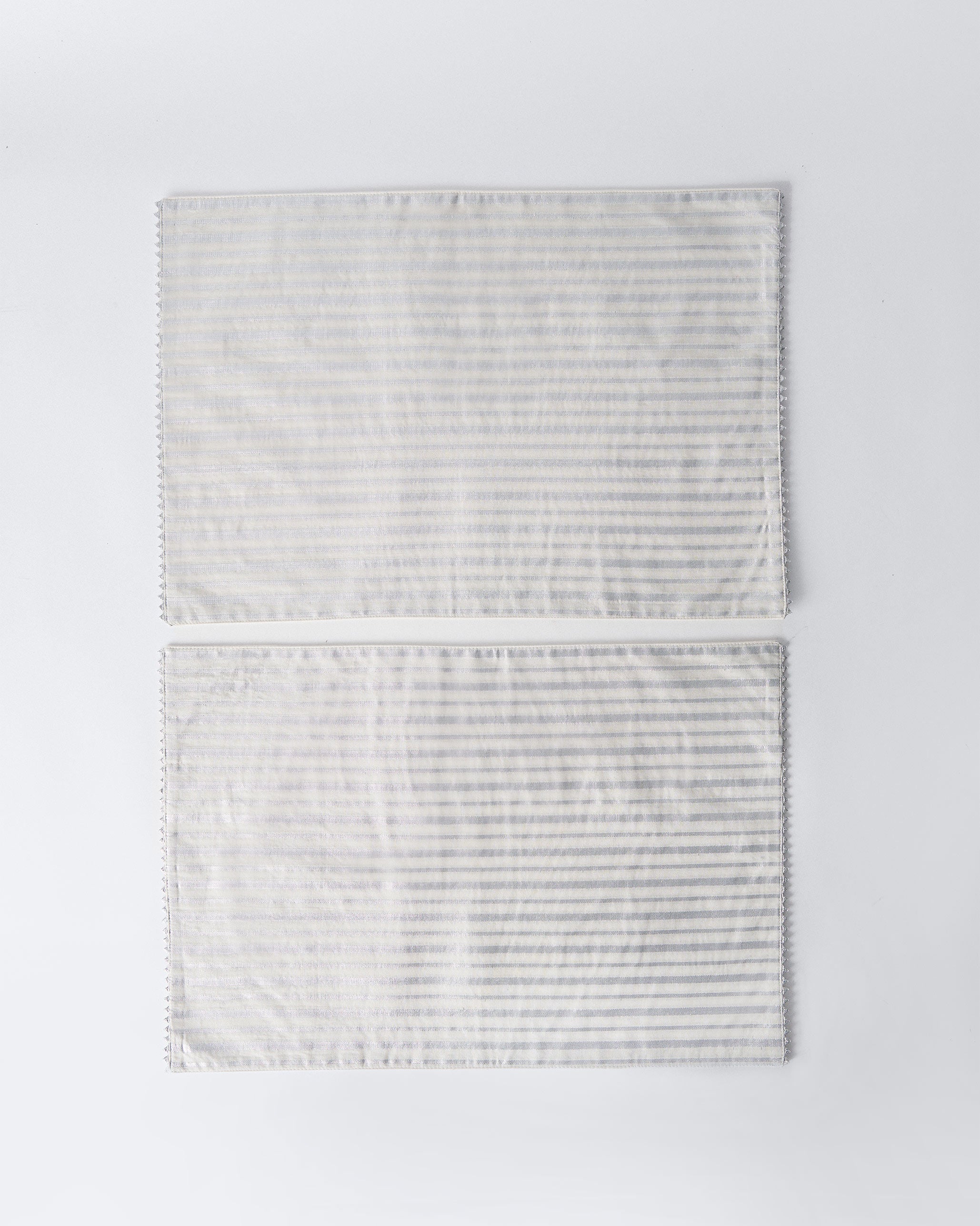 Silver Chanderi Placemat - Set of 2