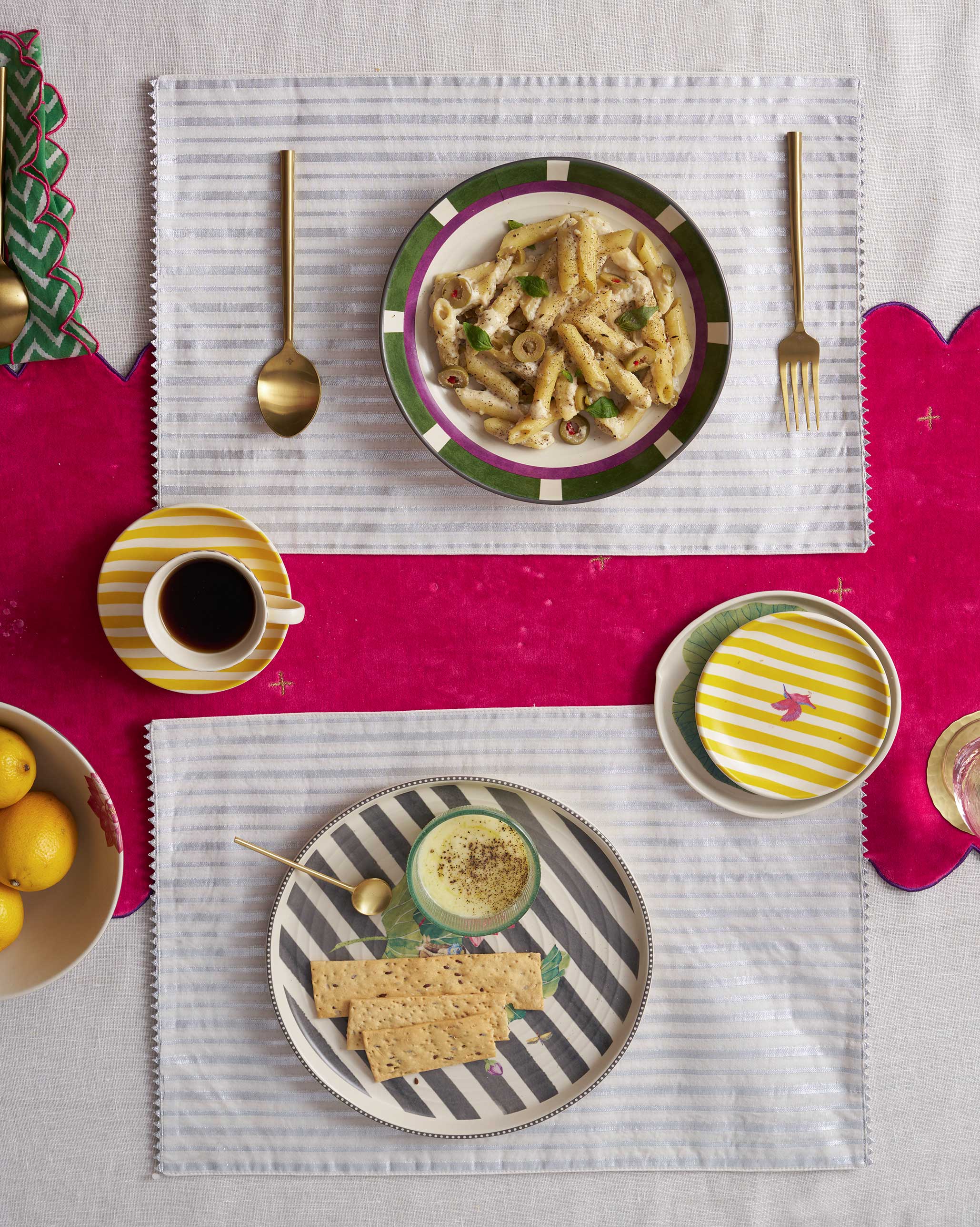 Silver Chanderi Placemat - Set of 2