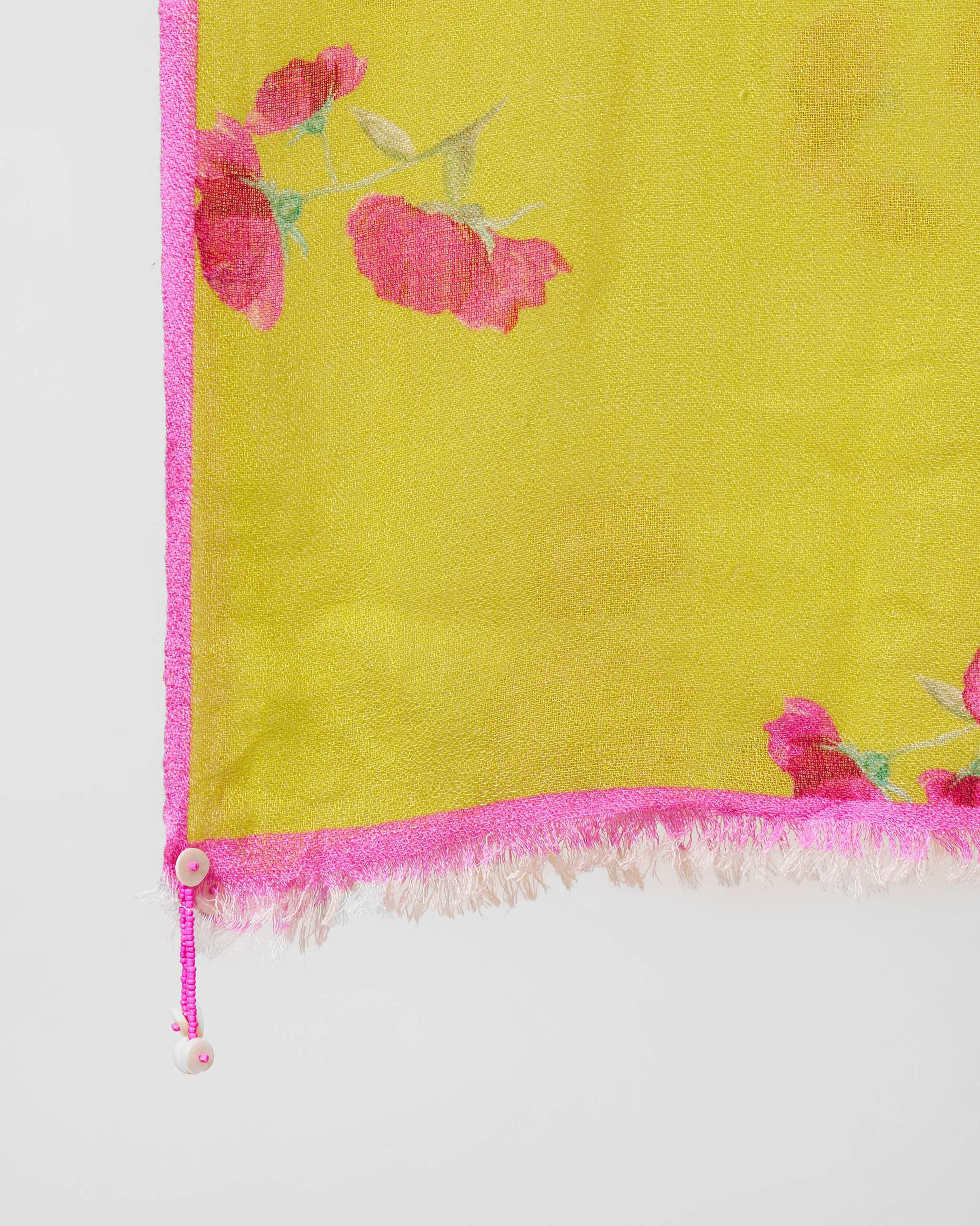 Rose Bed Shawl - Yellow