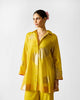 Flare Panelled Shirt - Chartreuse & Gold Printed