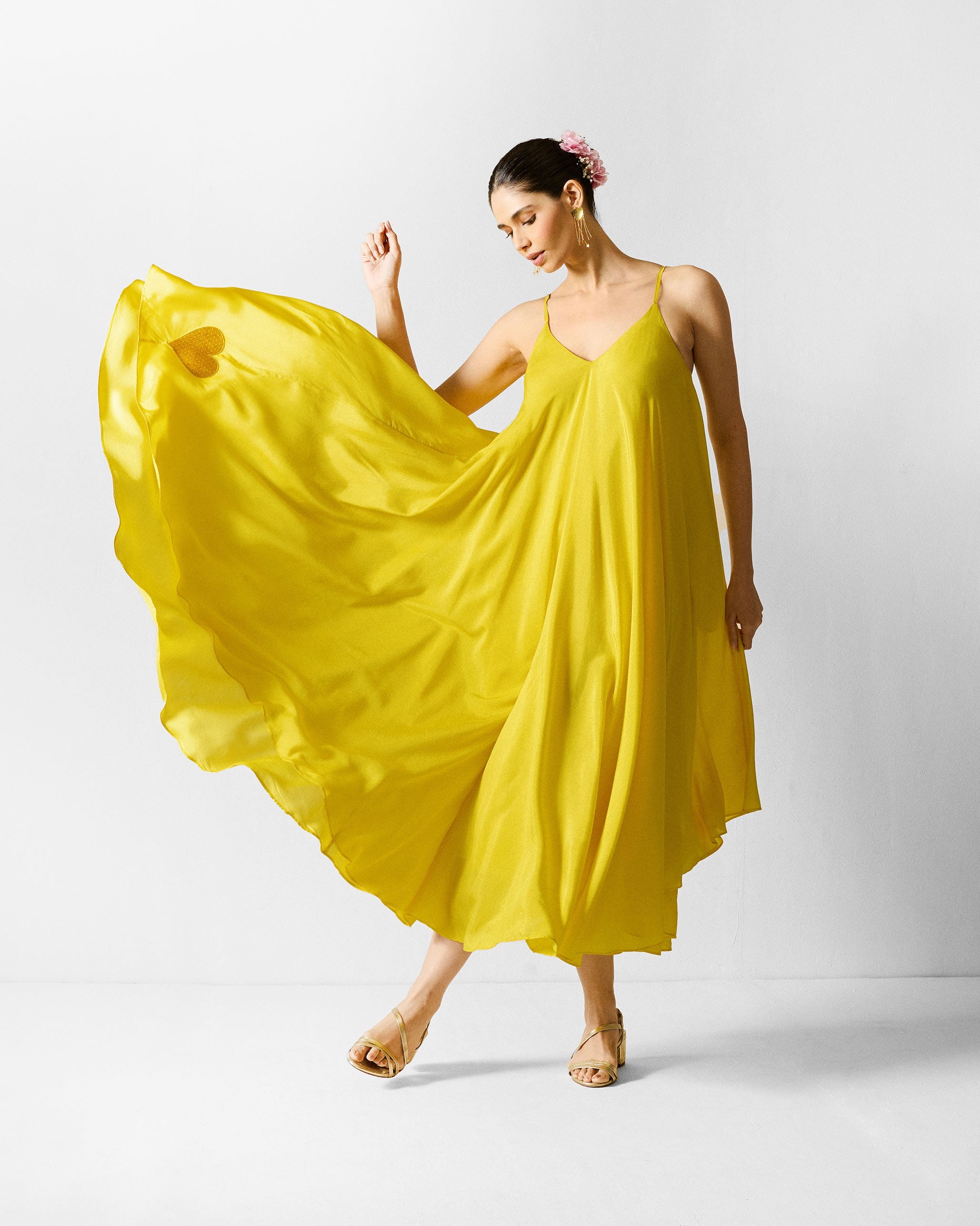 Frieda Back Gusset Dress - Chartreuse