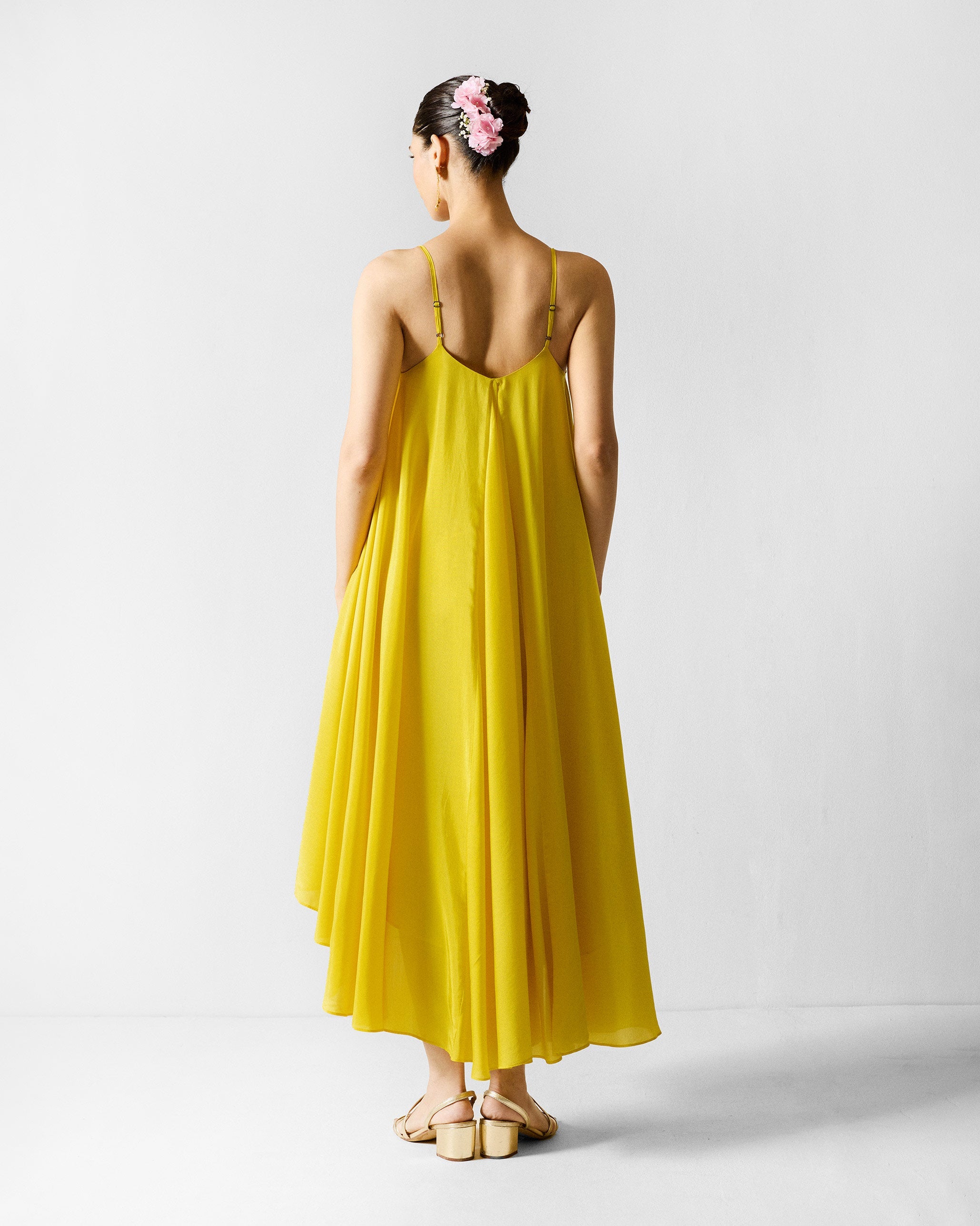 Frieda Back Gusset Dress - Chartreuse