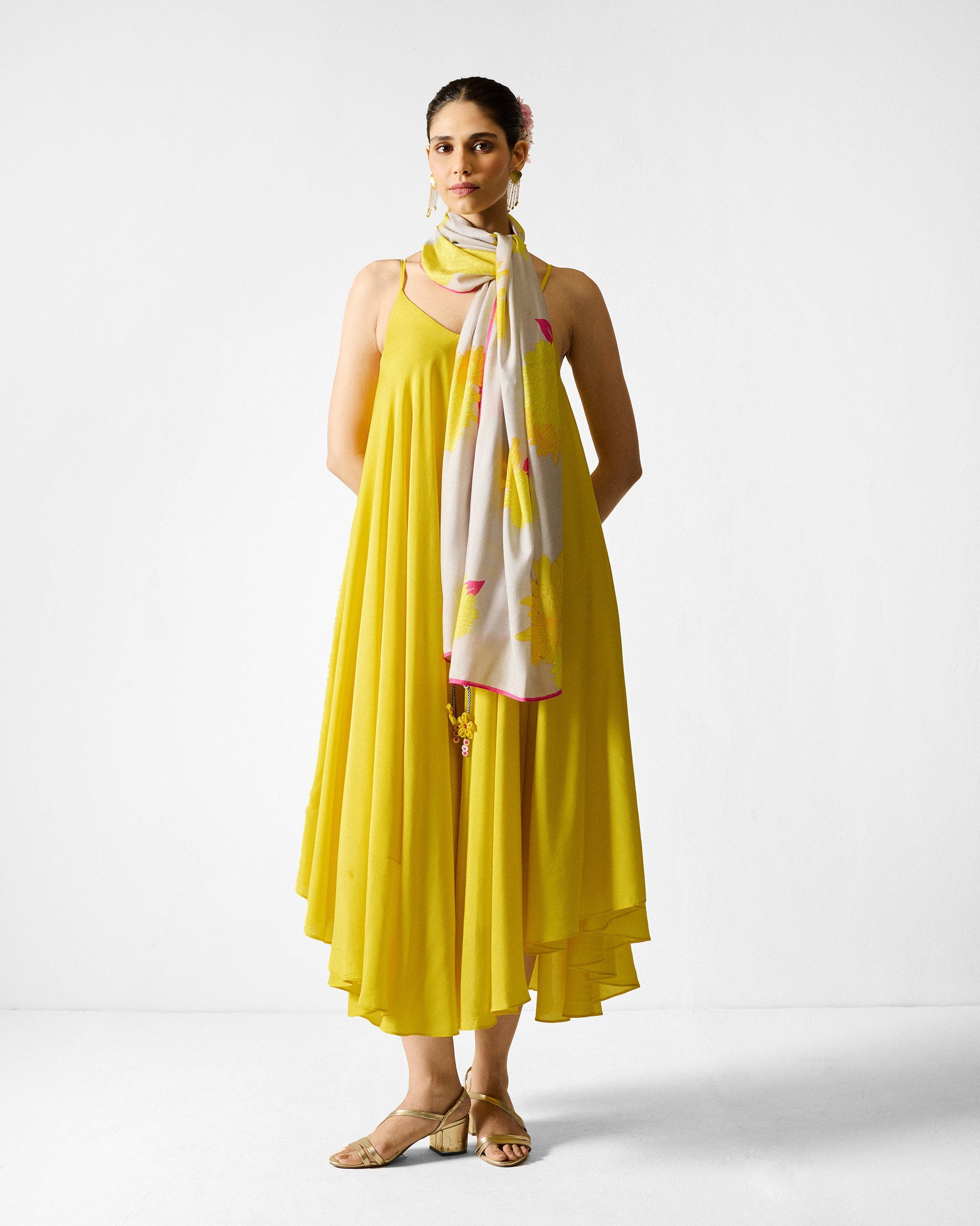 Frieda Back Gusset Dress - Chartreuse