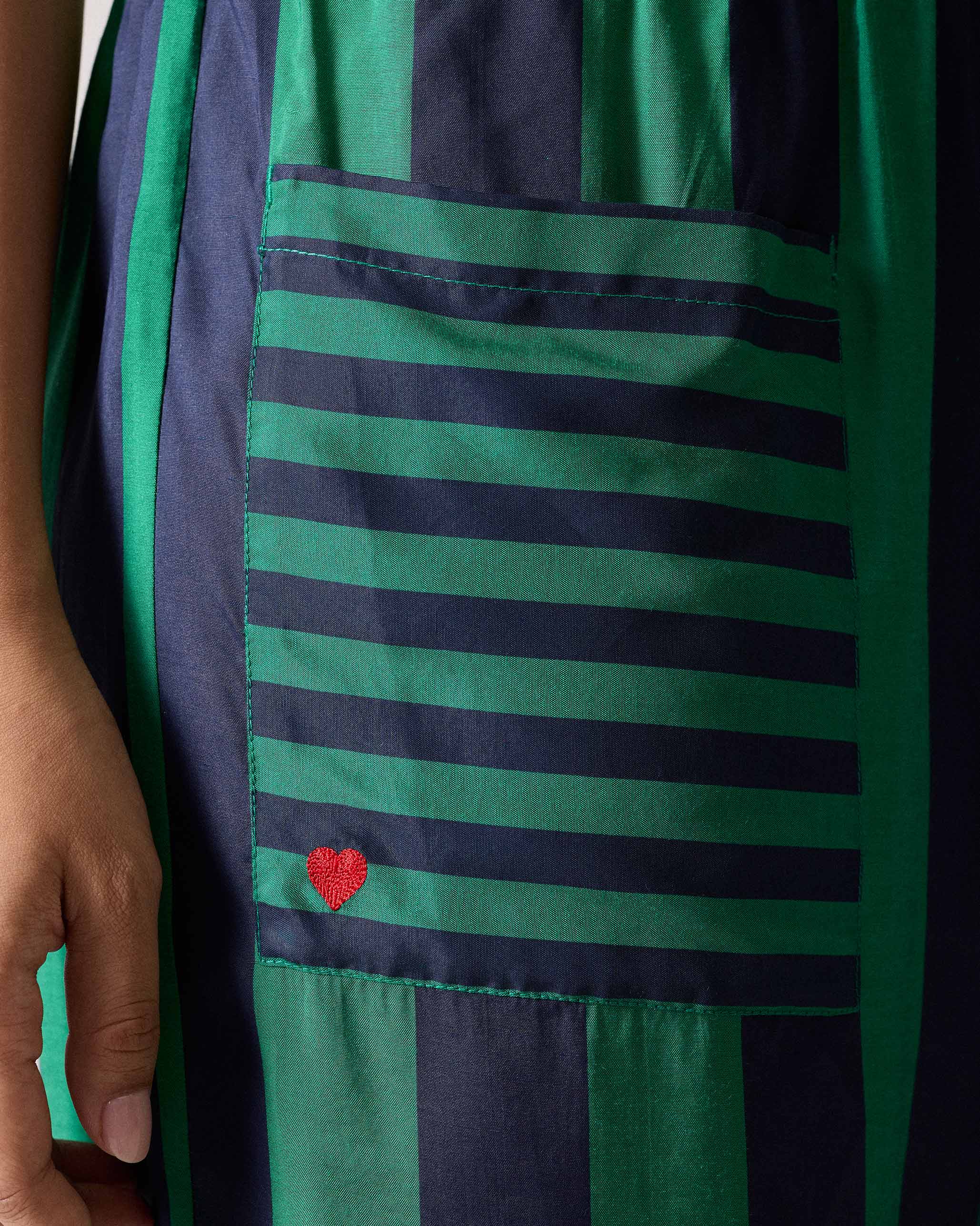 Serene Pants - Navy & Green Printed