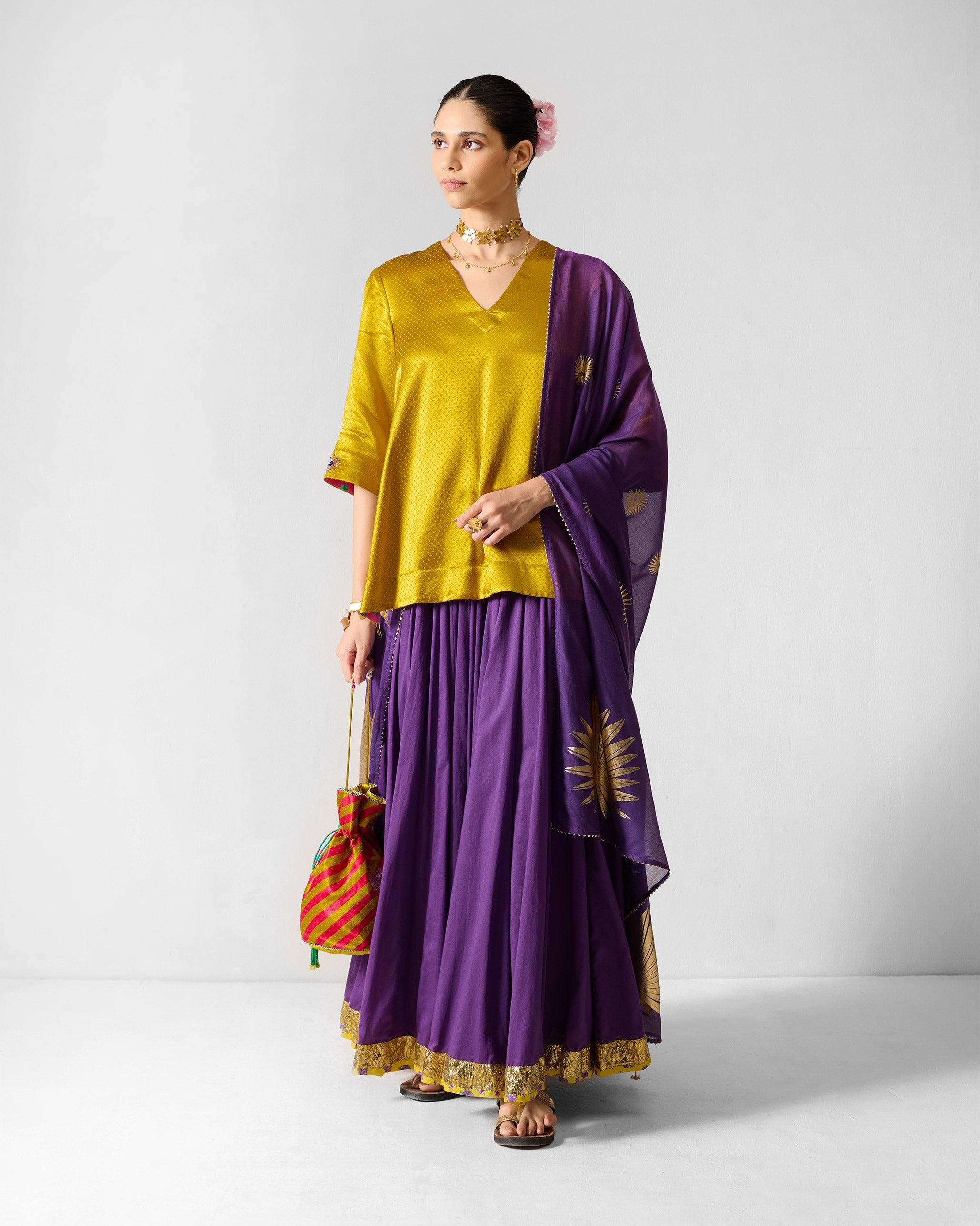 Sahara Skirt - Purple & Gold