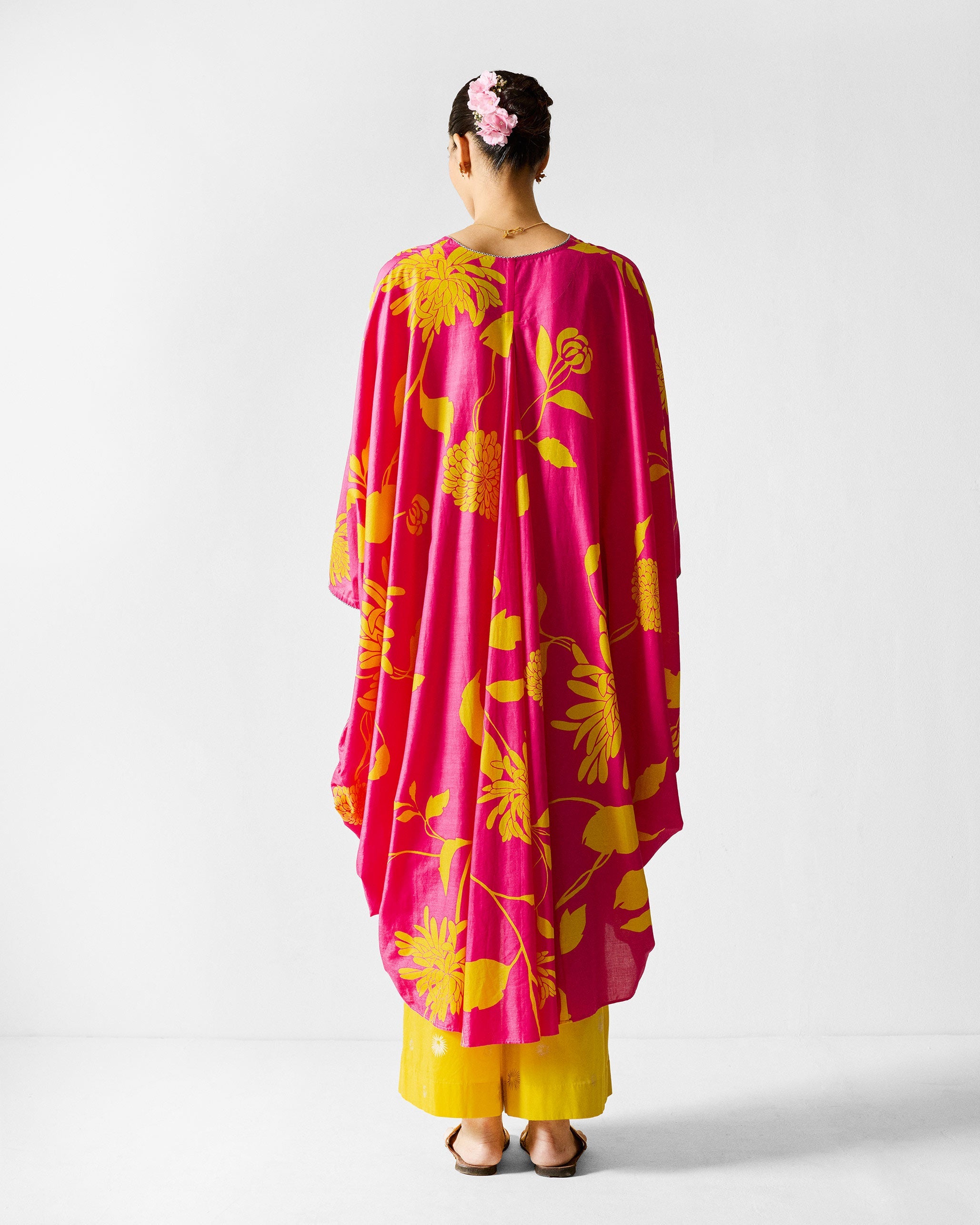 Kosi Kaftan - Fuchsia & Lime Printed