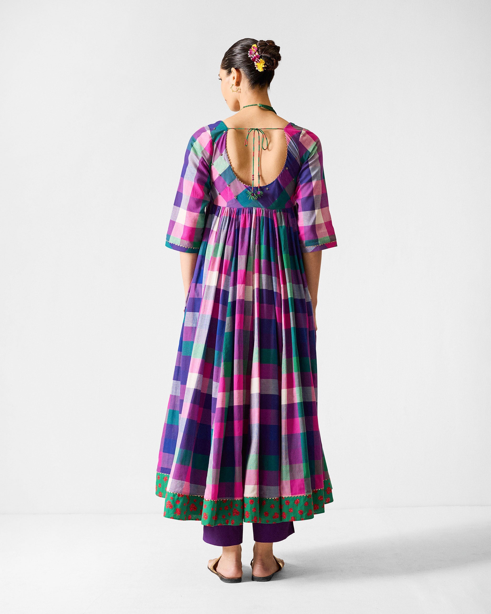 Belur Kurta - Multicolour Checks